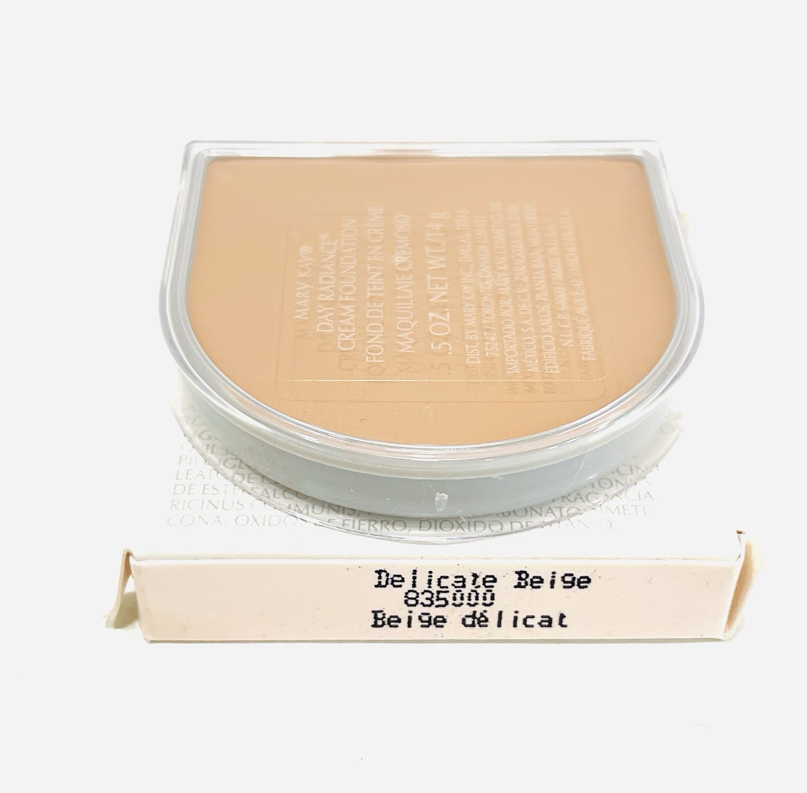 Mary Kay Day Radiance Cream Foundation Delicate Beige .5 Oz, 835000, NIB Refill