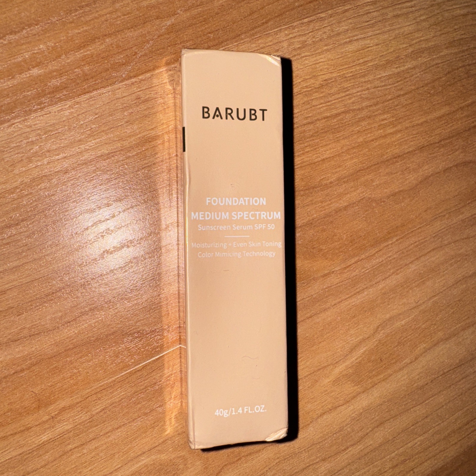 Barubt Foundation MEDIUM SPECTRUM SUNSCREEN SERUM SPF 50 NEW IN SEALED BOX