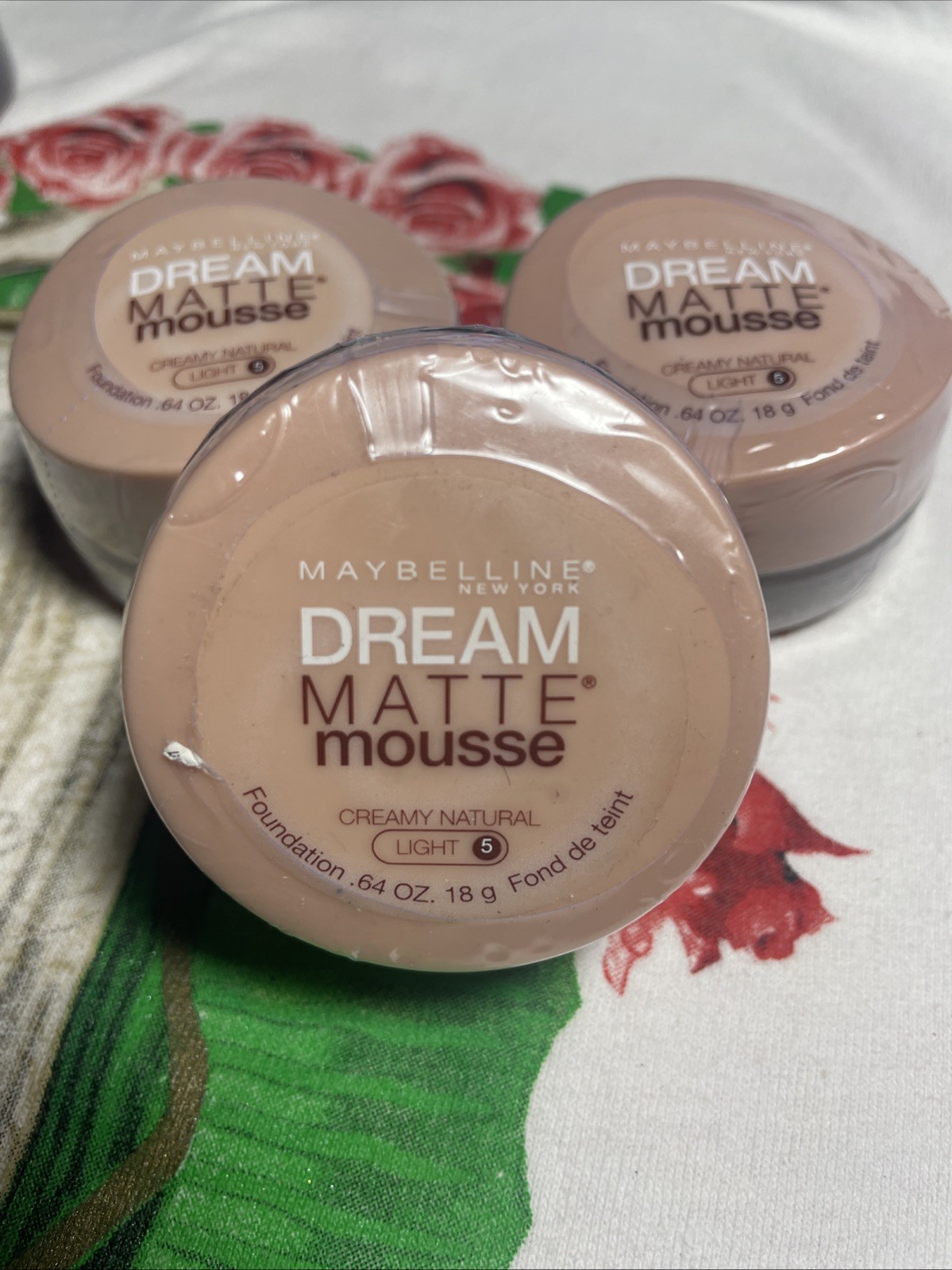 3- MAYBELLINE Dream Matte Mousse Foundation CREAMY NATURAL#5 LIGHT Sealed New