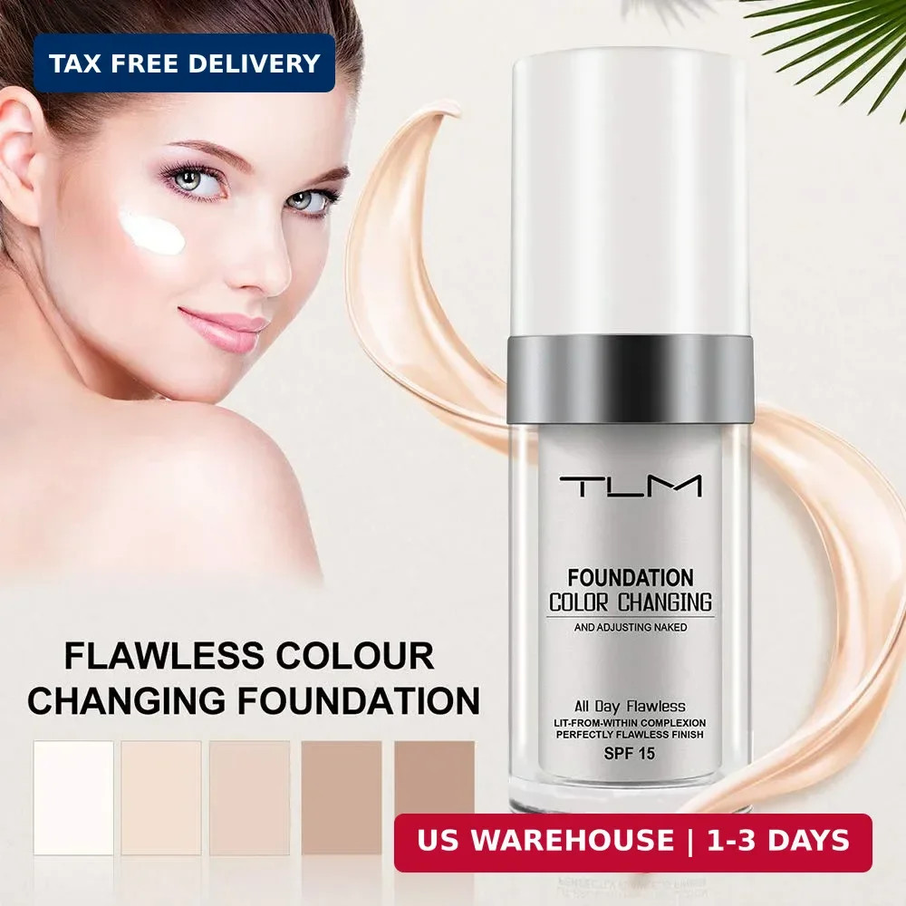 TLM Colour Changing Foundation, 2Pack Flawless Color Changing Foundation Makeup