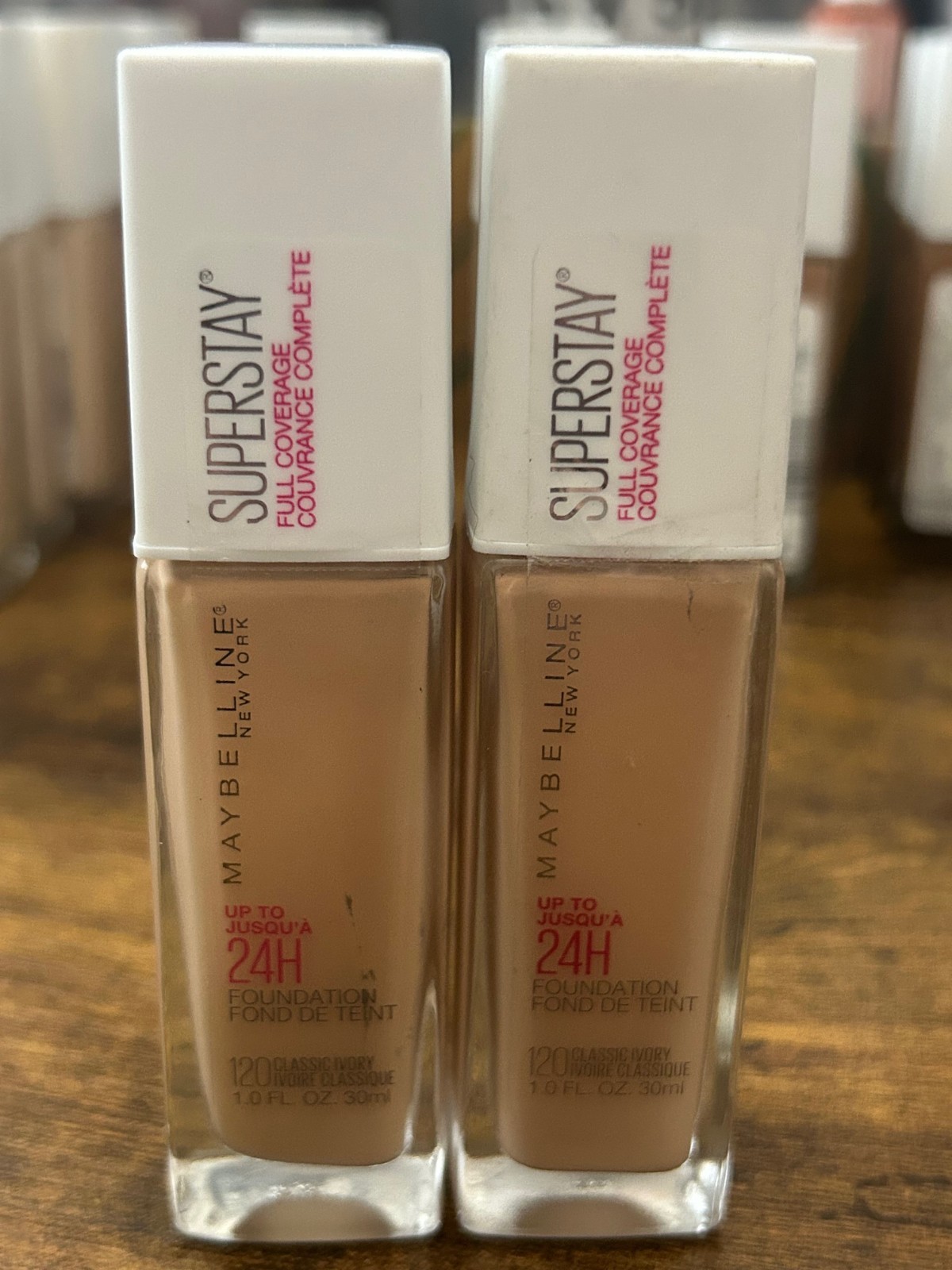 Maybelline New York SuperStay Full Coverage Foundation, 120 Classic Ivory 2 Pack