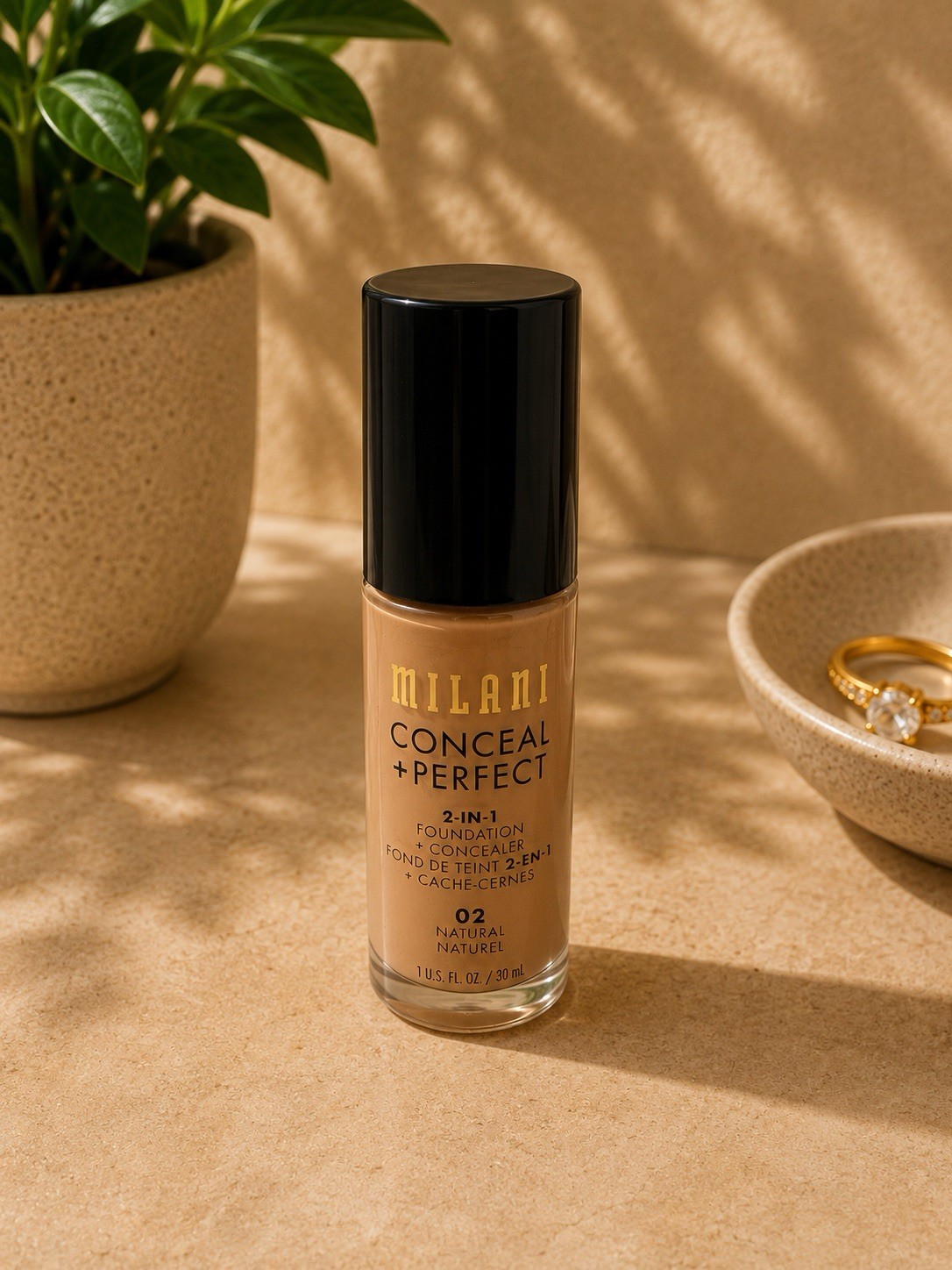Milani NATURAL 02 Conceal + Perfect 2-in-1 Foundation + Concealer 1oz