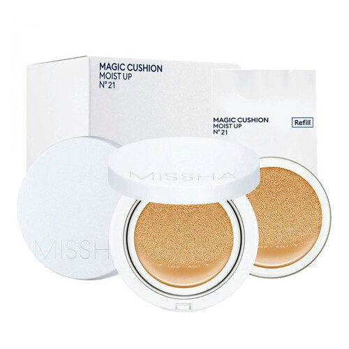 MISSHA Magic Moist Up Cushion 15g + Refill 15g Set #21 Light Beige SPF50+ PA+