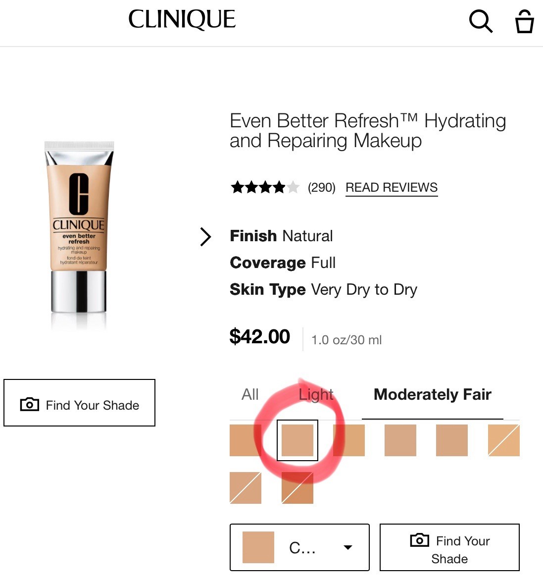 Clinique Even Better Refresh Makeup, Color CN52 Neutral