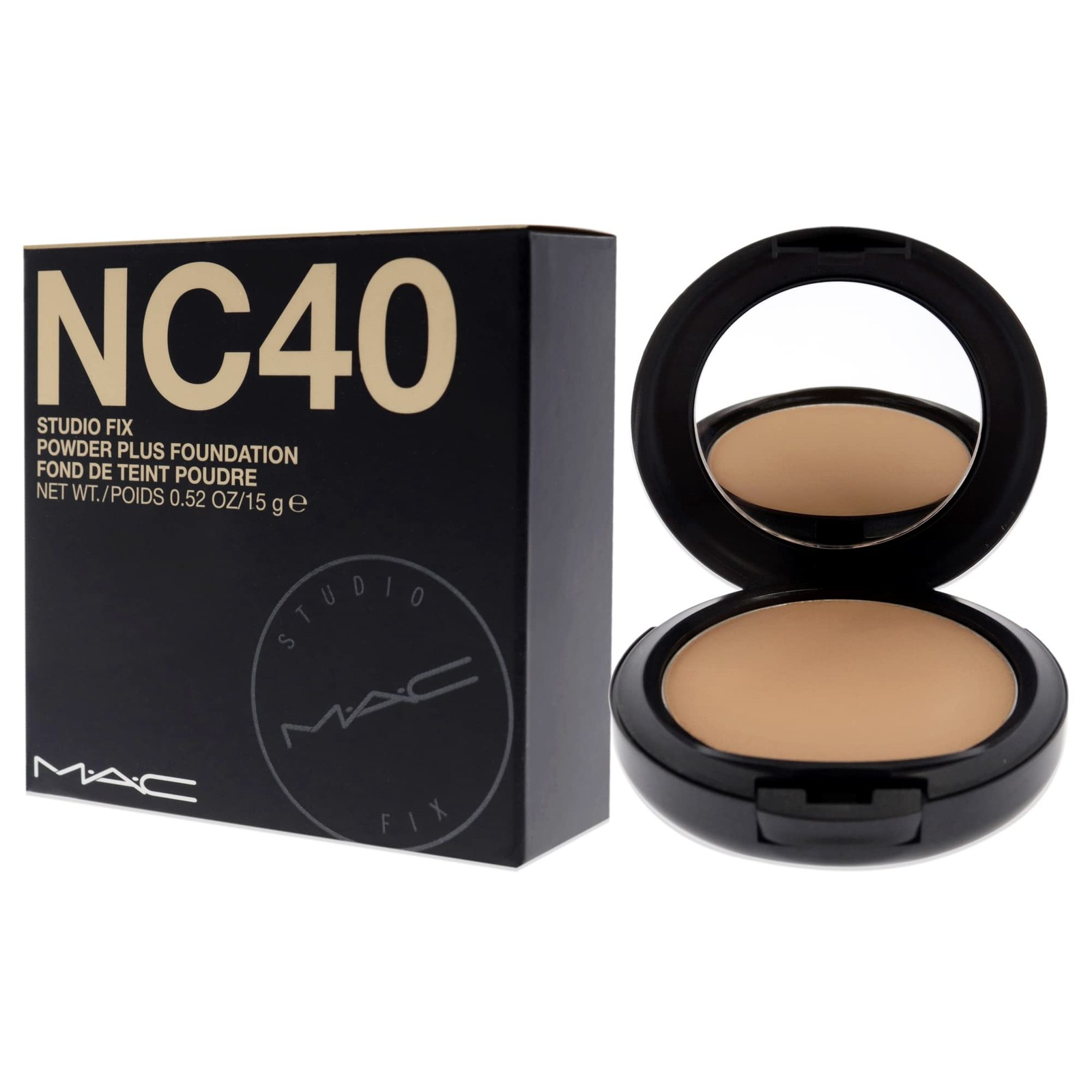 MAC Studio Fix Powder Plus Foundation NC40 Long Lasting 0.52 Ounce