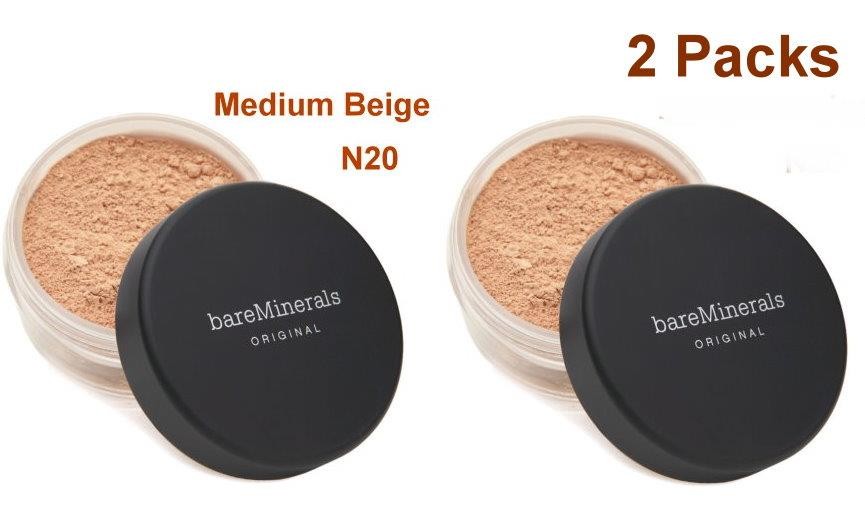 💓bareMinerals Original Foundation Broad Spectrum SPF15 *MEDIUM BEIGE* 2PCS