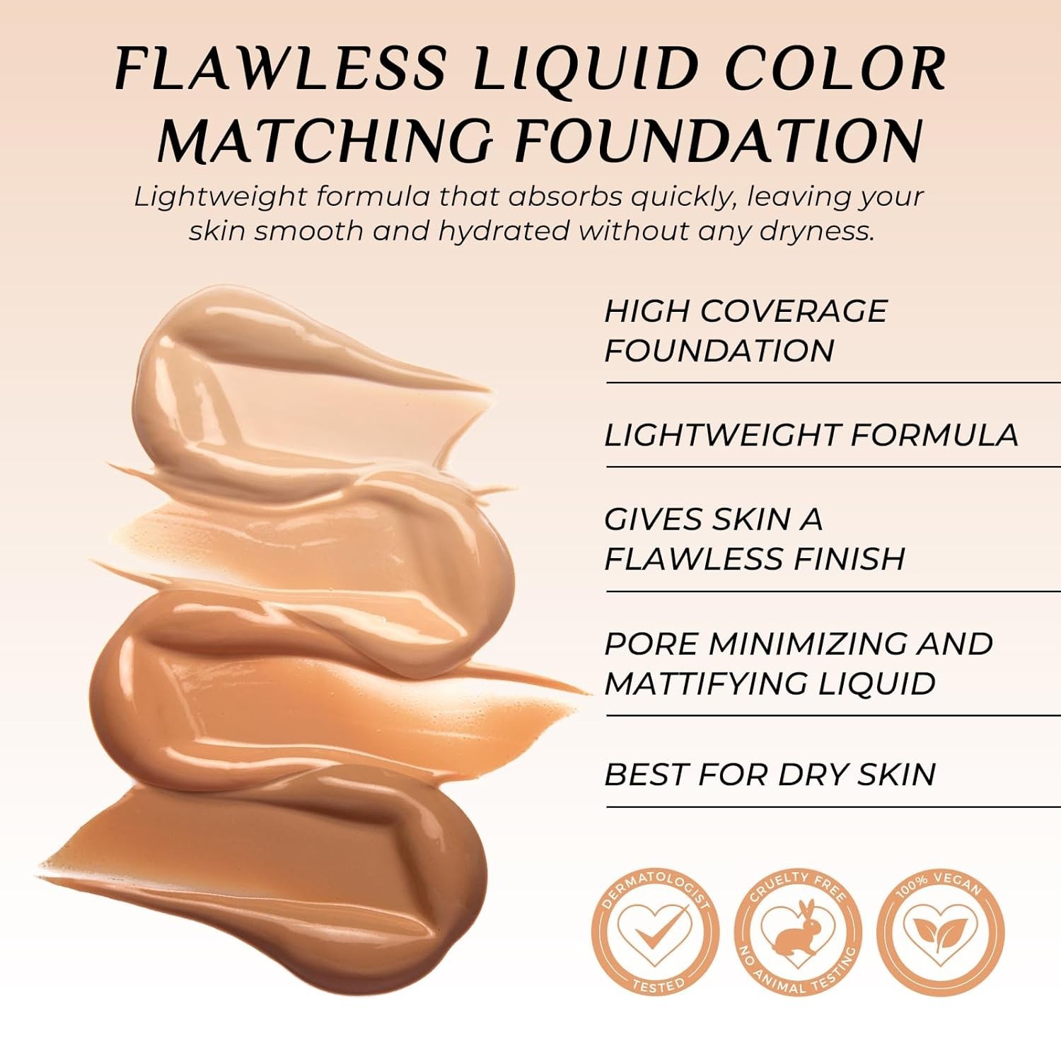 Foundation 4 in 1 – Medium Spectrum, Color Changing Foundation Spf 50+