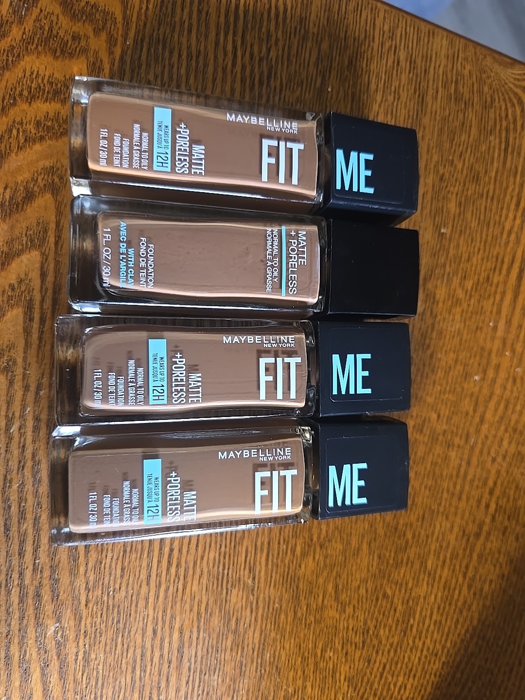 4x Maybelline Fit Me Matte + Poreless Foundation Normal to Oily #358 Latte 1 oz