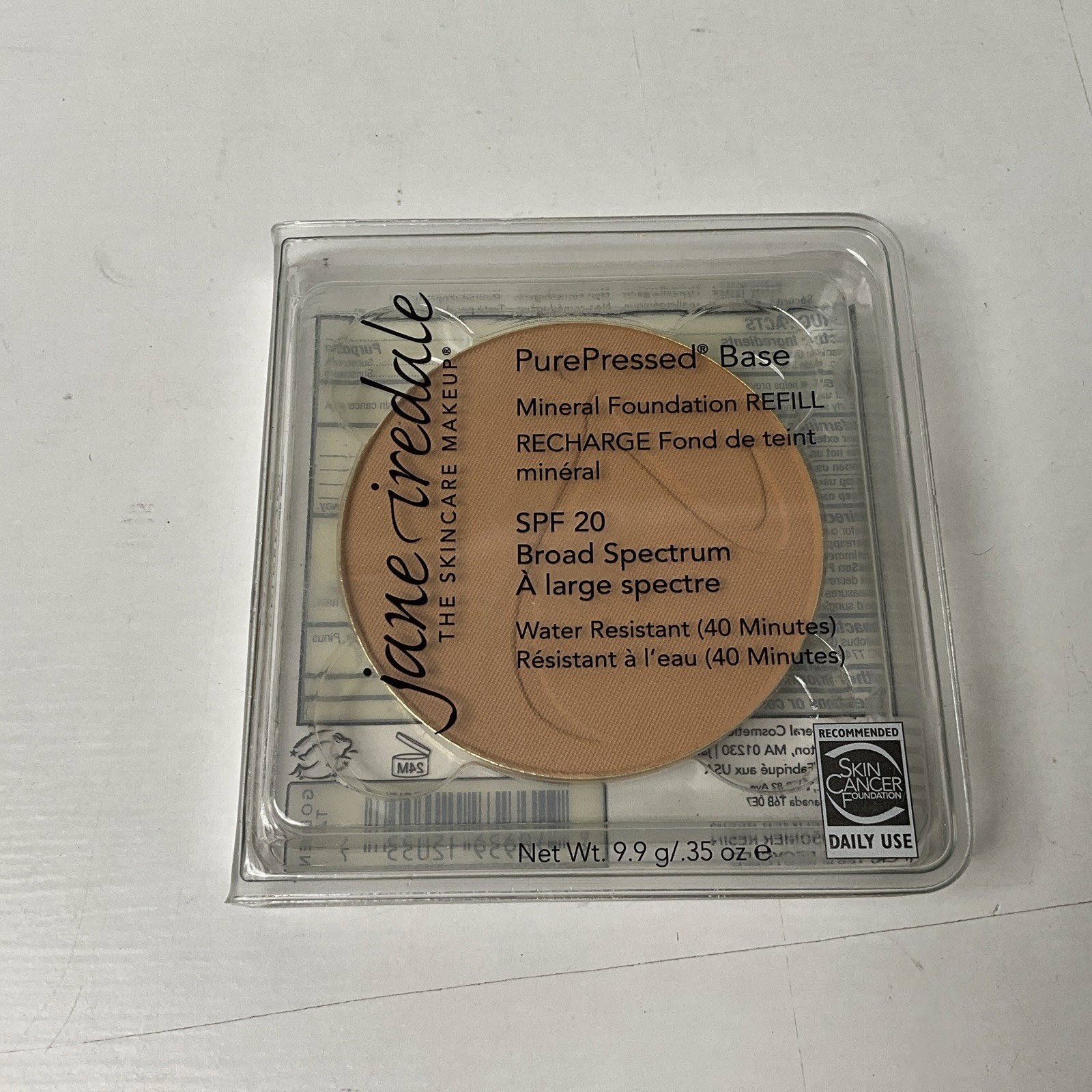 New Jane Iredale REFILL PurePressed Base Mineral Foundation SPF 20 Golden Tan