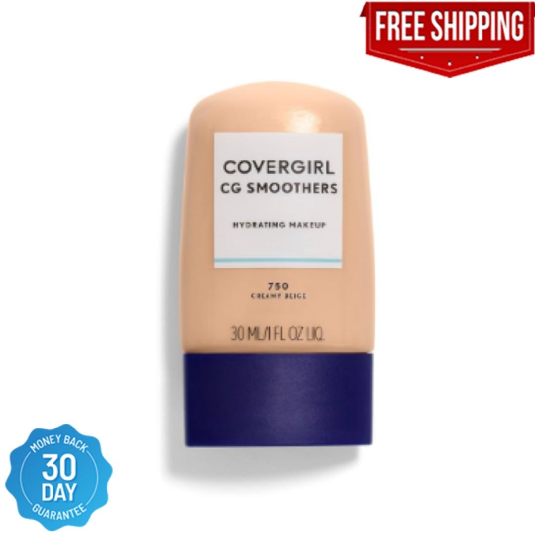 COVERGIRL Smoothers Hydrating Makeup Creamy Beige, 1 oz (packaging may vary)