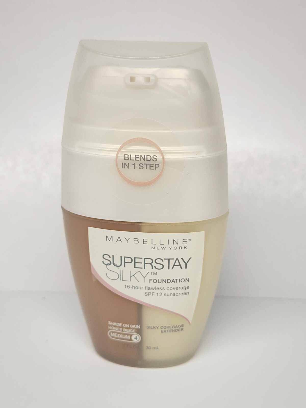 Maybelline Superstay Silky Foundation HONEY BEIGE (MEDIUM#4) NEW.