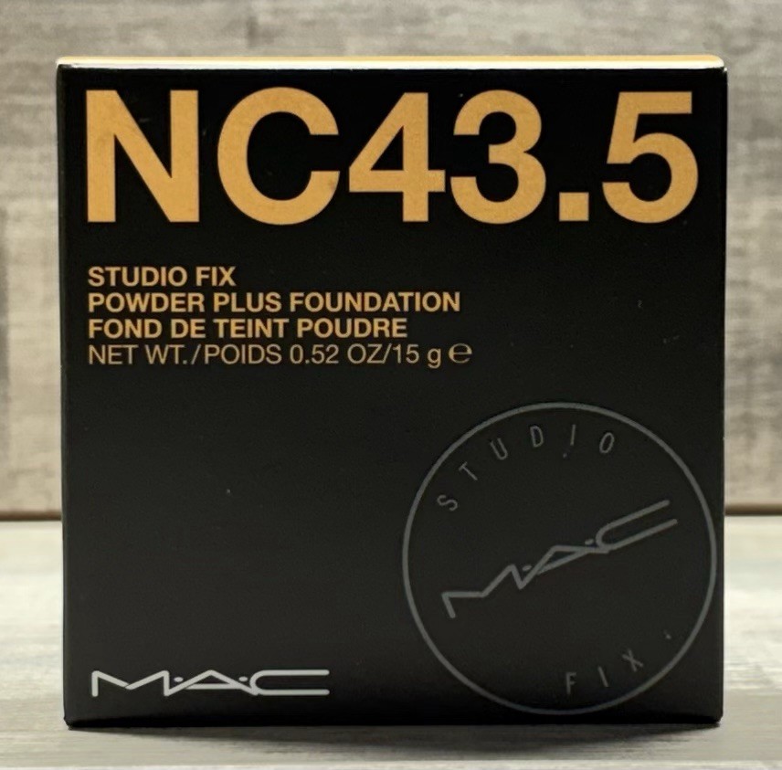 MAC Studio Fix Powder Plus Foundation NC43.5 Full Size 0.52 Oz 15 g NIB NC 43.5