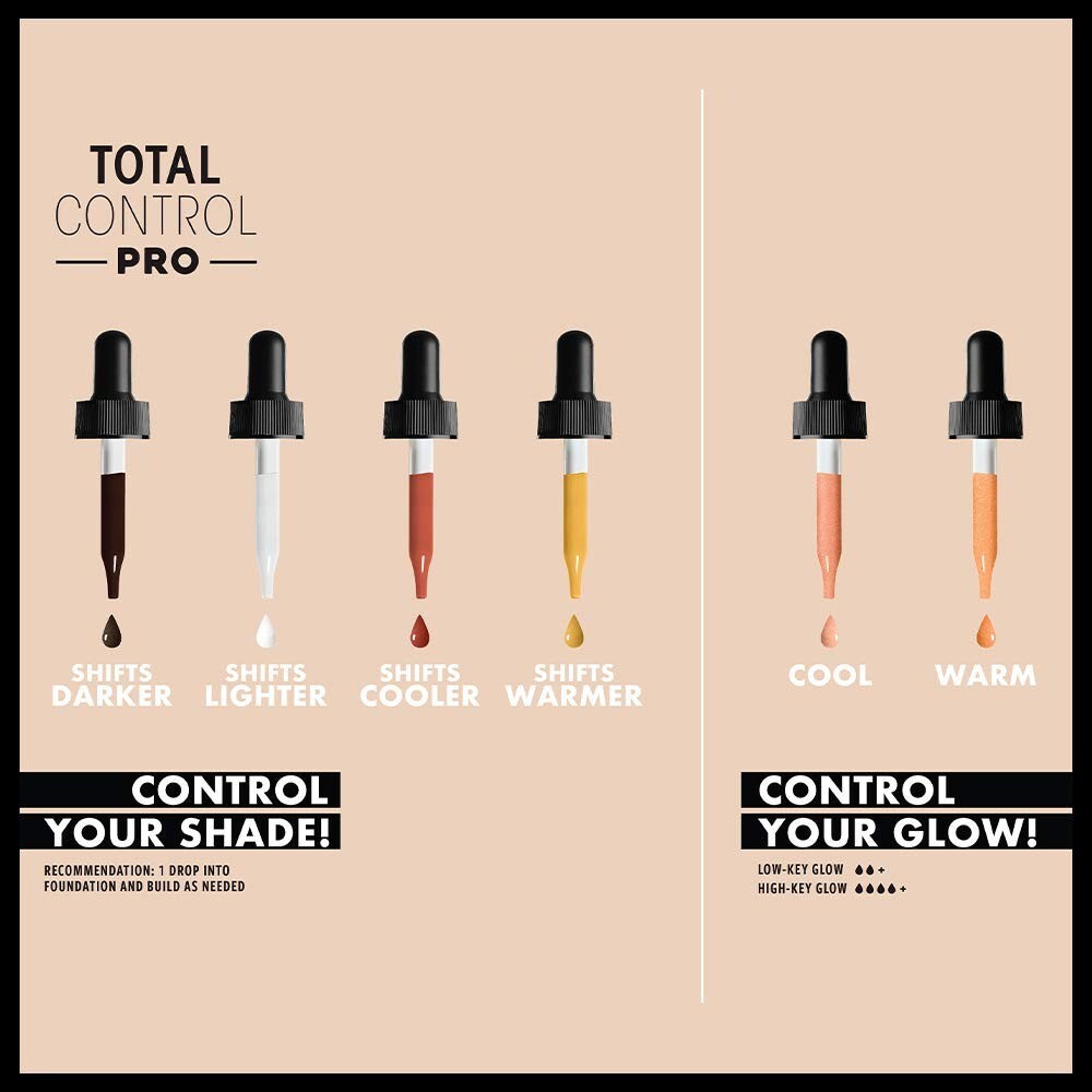 2 Bottles NYX PROFESSIONAL MAKEUP Total Control Pro Drop Hue Shifter TCPH01 Dark