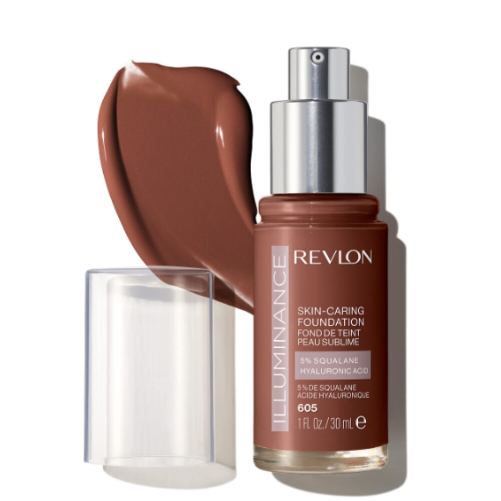 Revlon Illuminance Skin-Caring Liquid Foundation Hyaluronic Acid605 RichMahogany