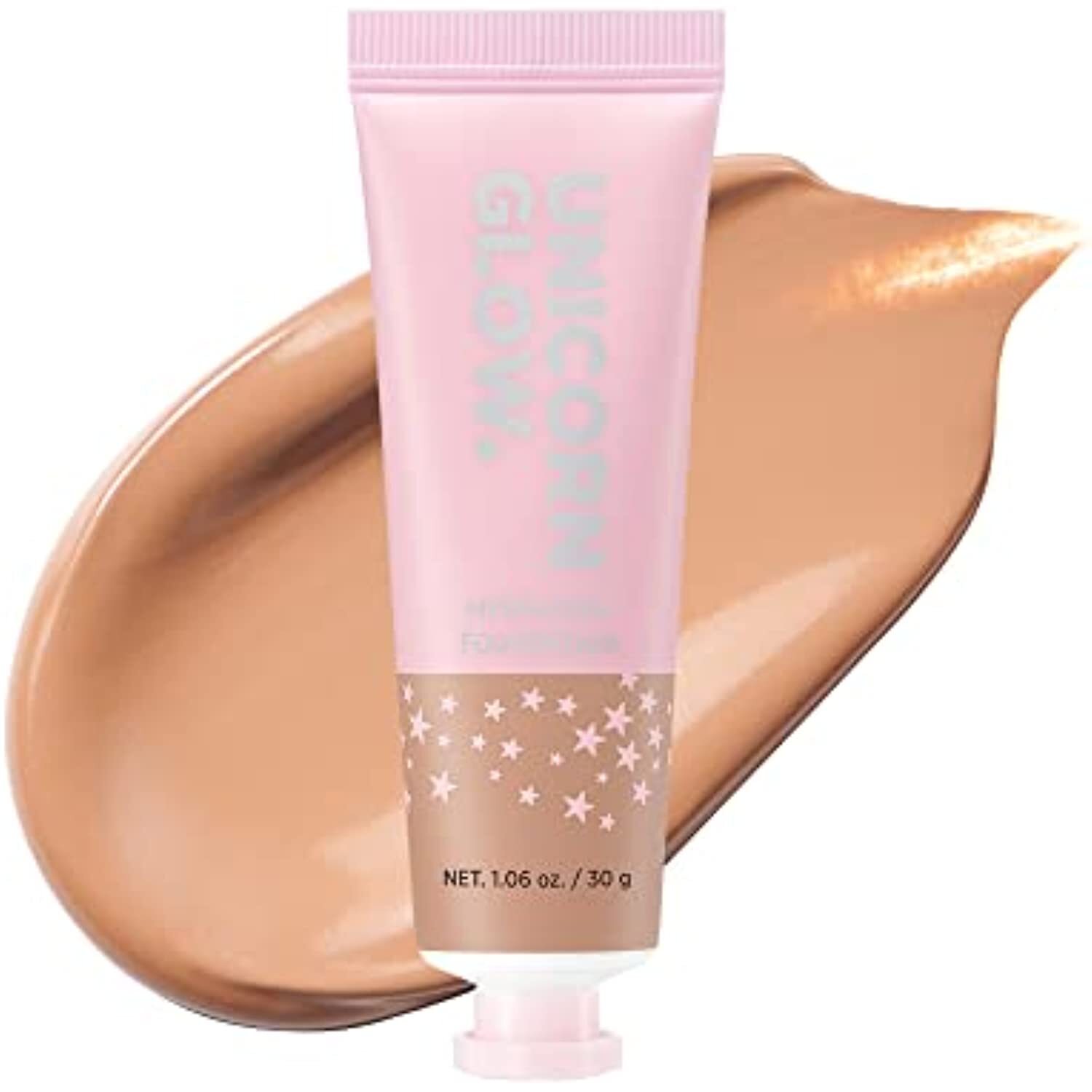 UNICORN GLOW HYDRATING FOUNDATION #9 TOFFEE Collagen Serum + Hyaluronic Acid +