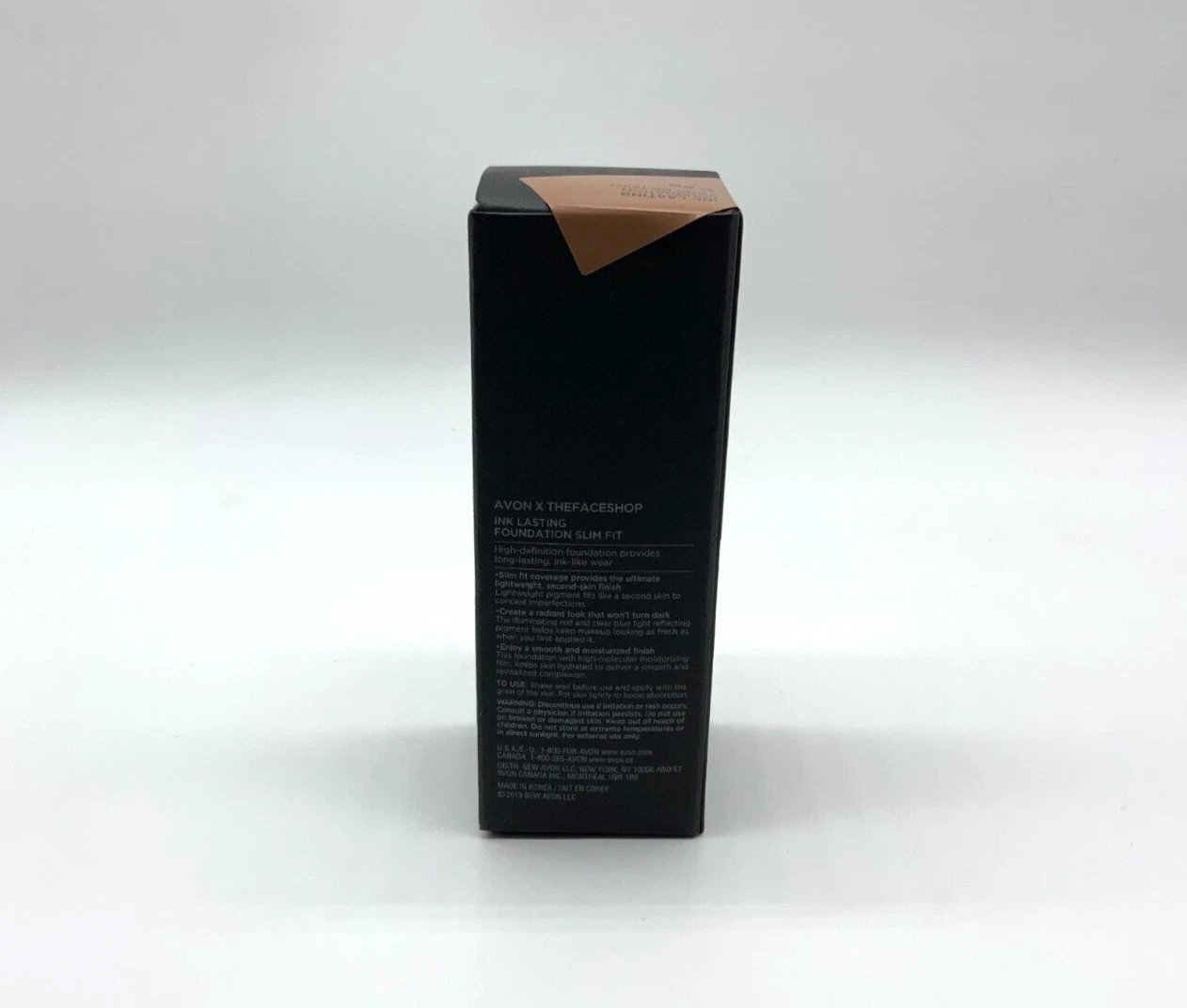 The Face Shop Avon Ink Lasting Foundation Slim Fit | C60 Honey Deep 1 oz Makeup
