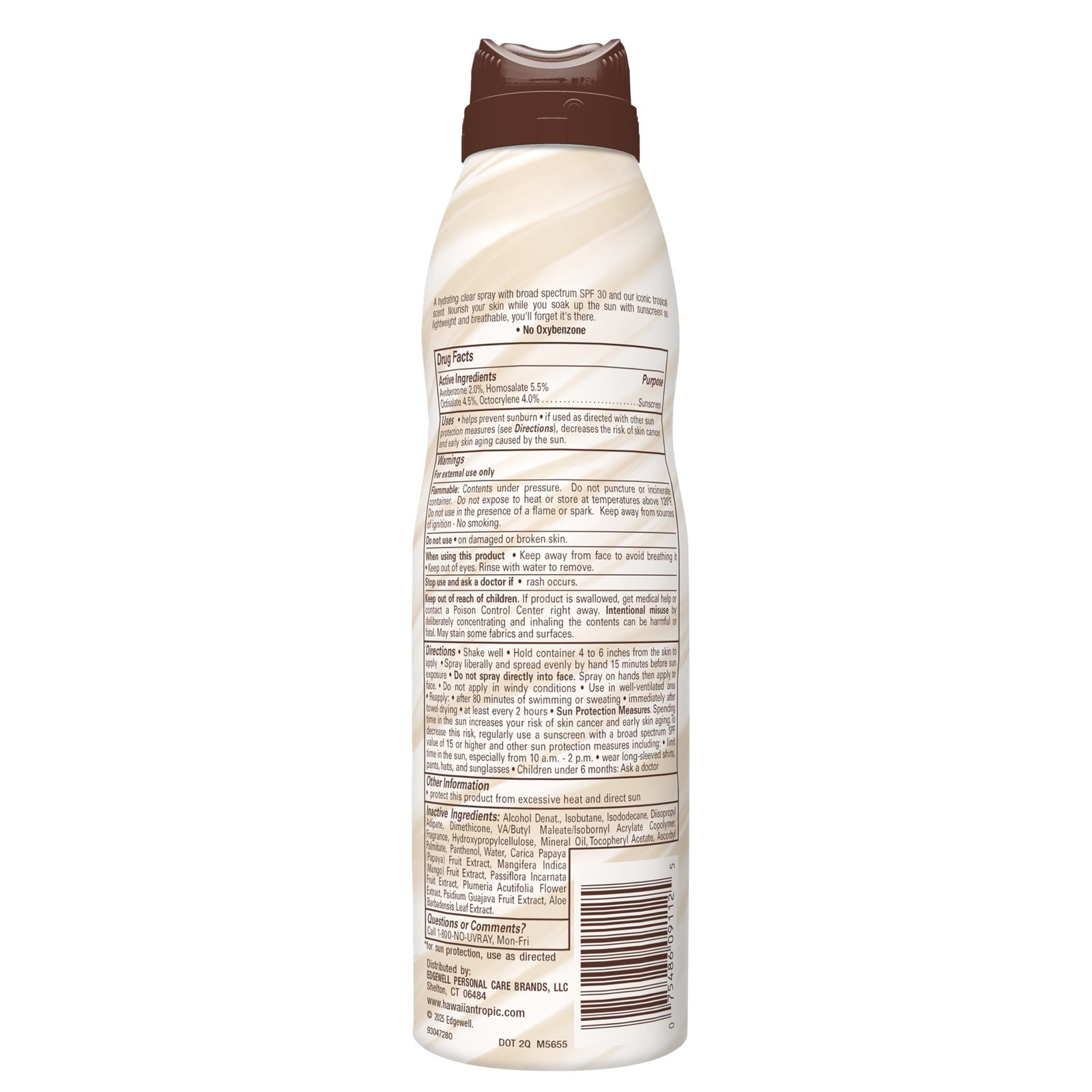 Hawaiian Tropic Weightless Hydration Clear Spray 6 Fl Oz (Pack of 2), Sun