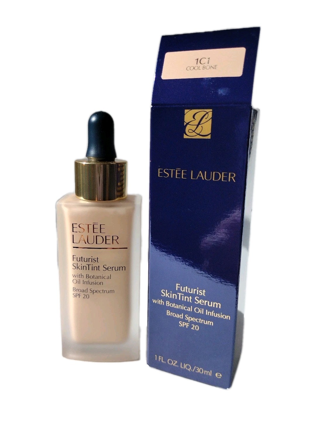 Estee Lauder Futurist Skin Tint Serum Foundation SPF20 NEW 1C1 Cool Bone Full Sz