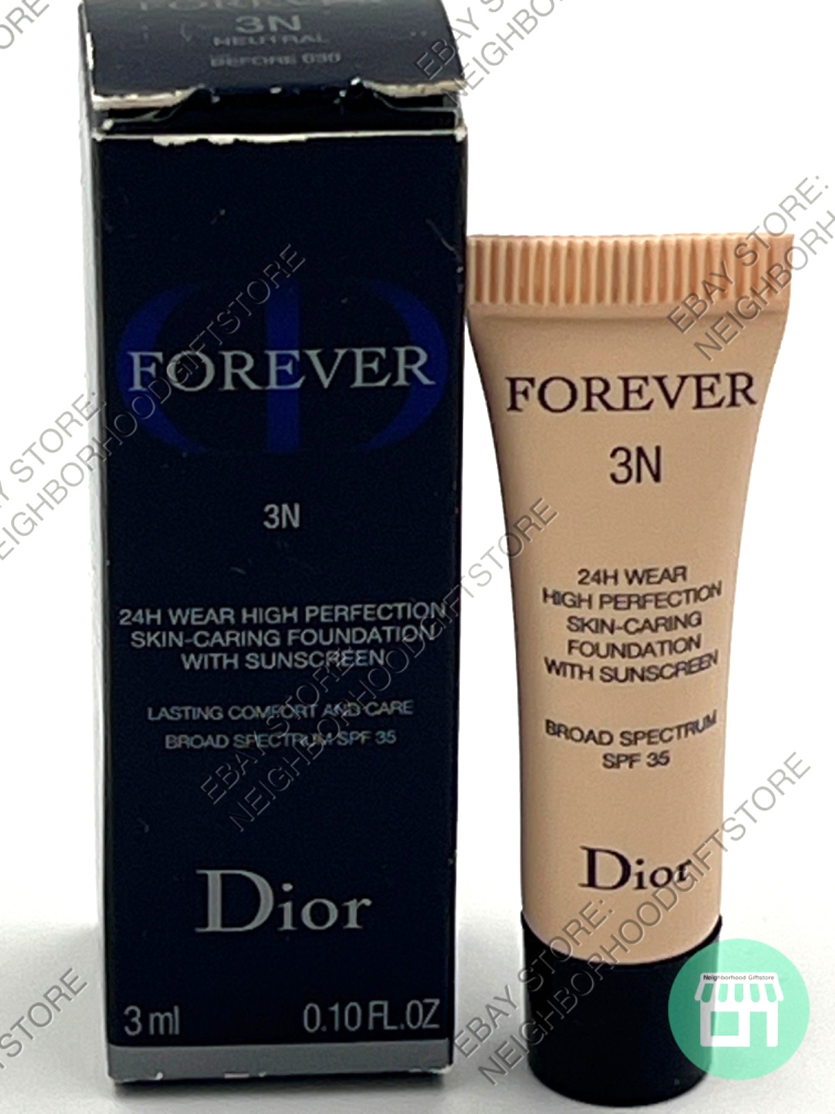 Dior Forever Foundation w/ Sunscreen 3N Neutral 3mL/ .10oz Travel Mini-AUTHENTIC