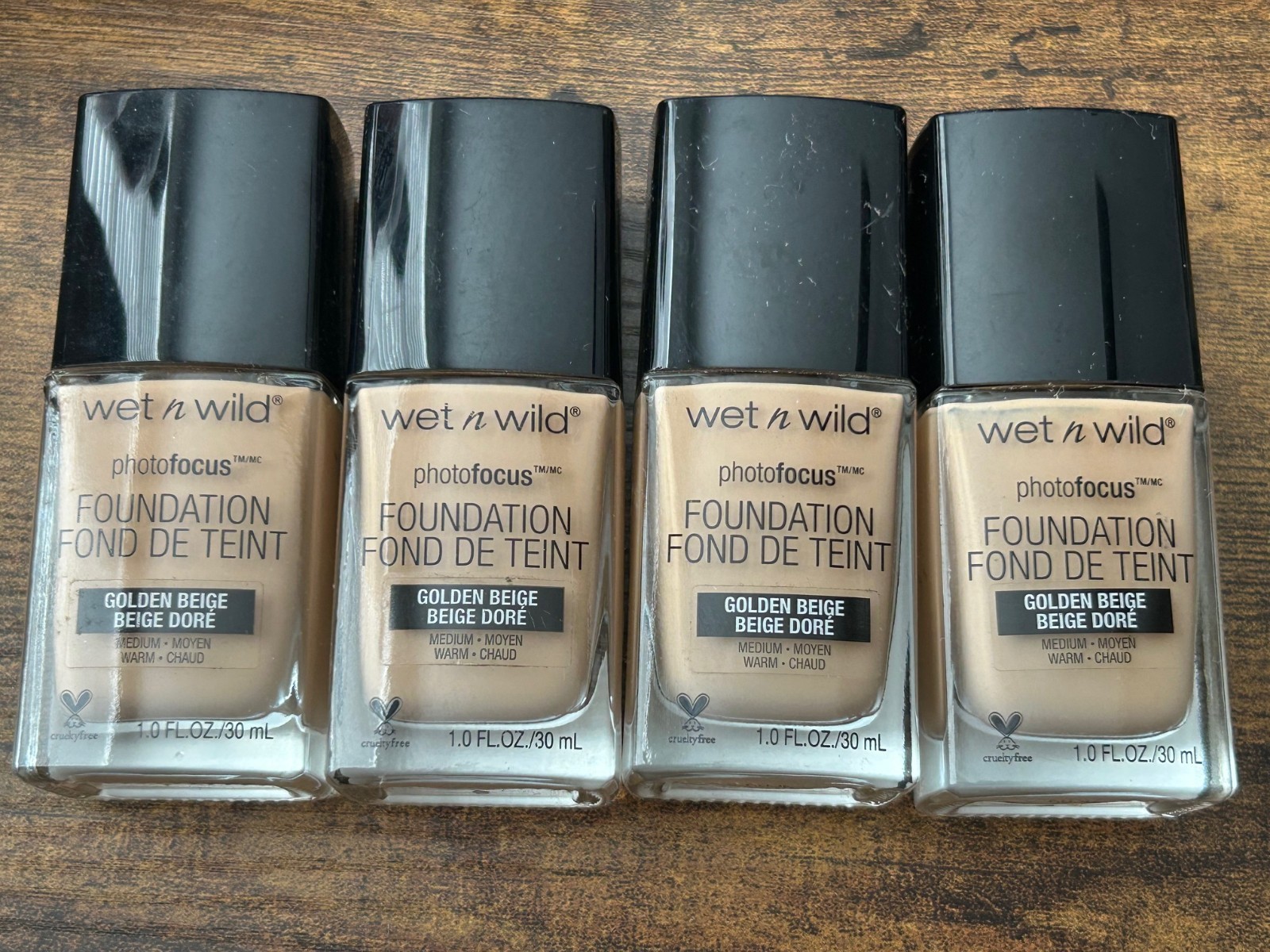 Wet N Wild Photo Focus Foundation Matte Golden Beige 368C 1 Fl Oz 4 Pack