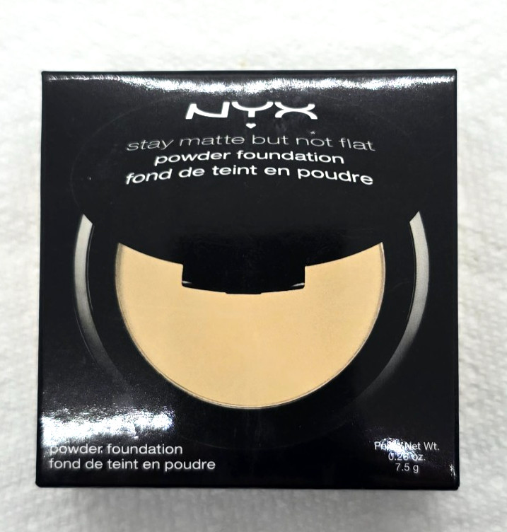 NYX Stay Matte But Not Flat Powder Foundation SMP03 Natural New