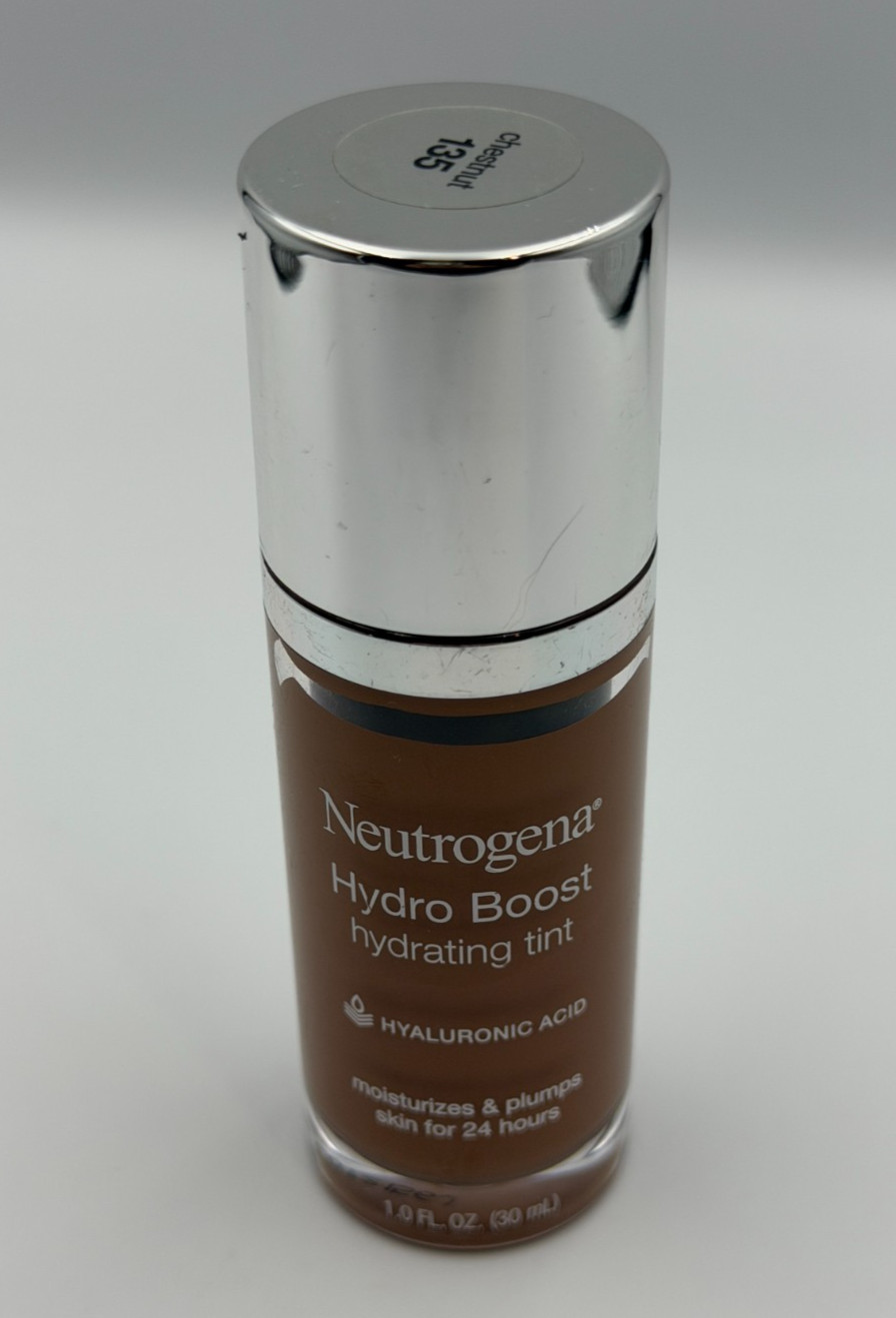 Neutrogena Hydro Boost Hydrating Tint #135 Chestnut 1oz Hyaluronic Acid NEW