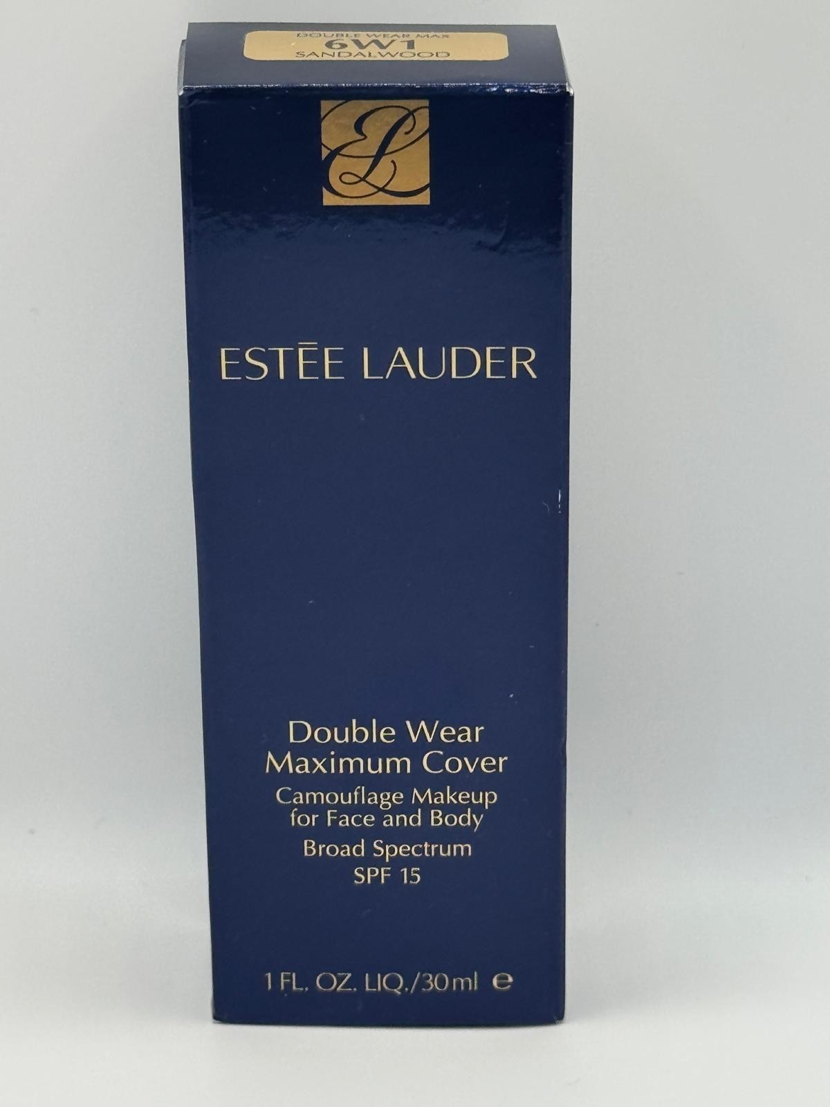Estee Lauder Double Wear Maximum Cover~ 6W1 Sandalwood~ 1 FL, NEW IN BOX