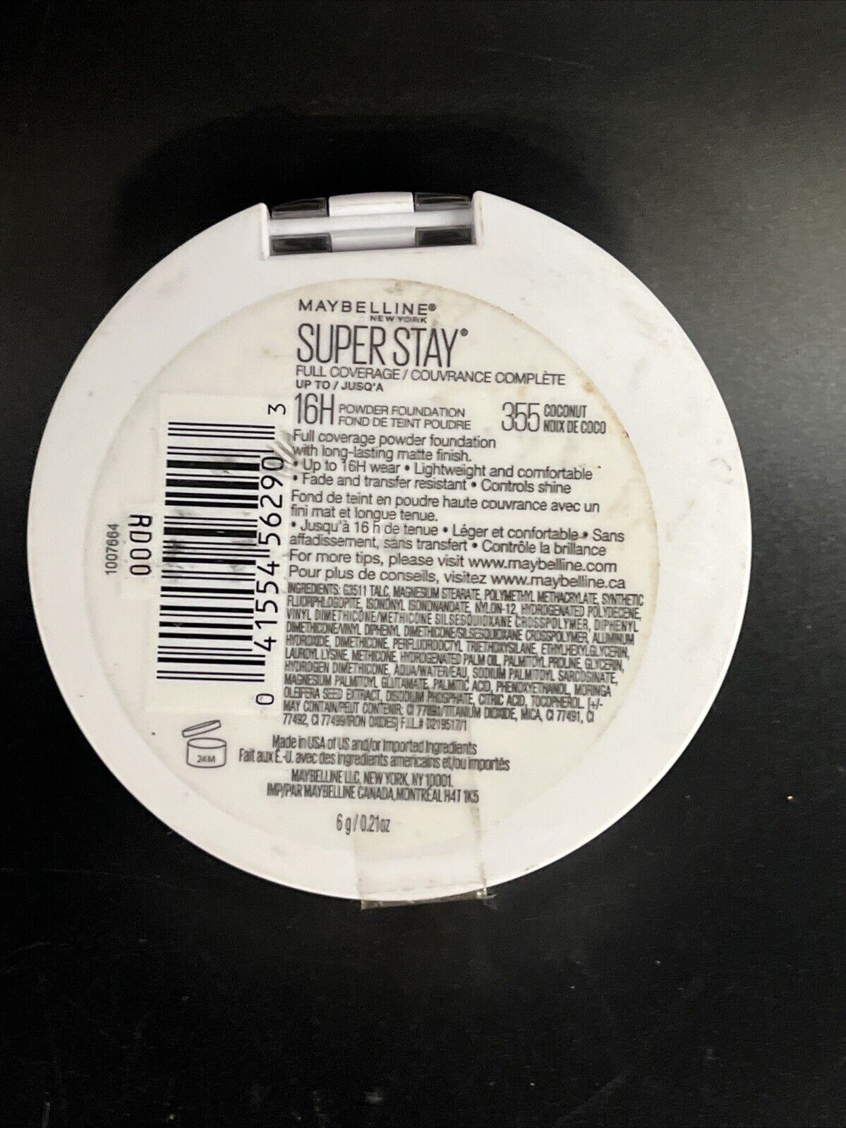 #355 Coconut, Maybelline Super Stay Full Coverage Powder Foundation Makeup