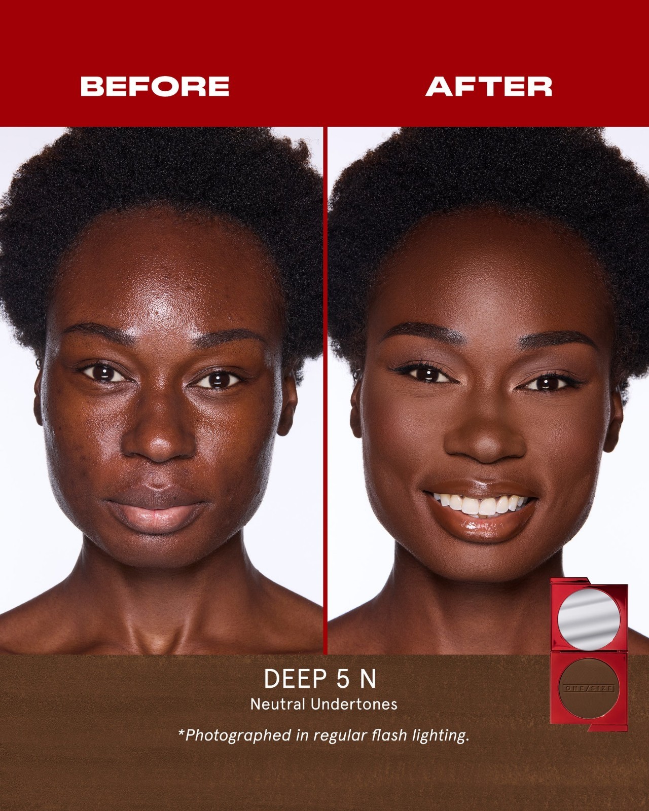 O/S Turn Up The Base Versatile Foundation Powder – Deep 5 N .28oz