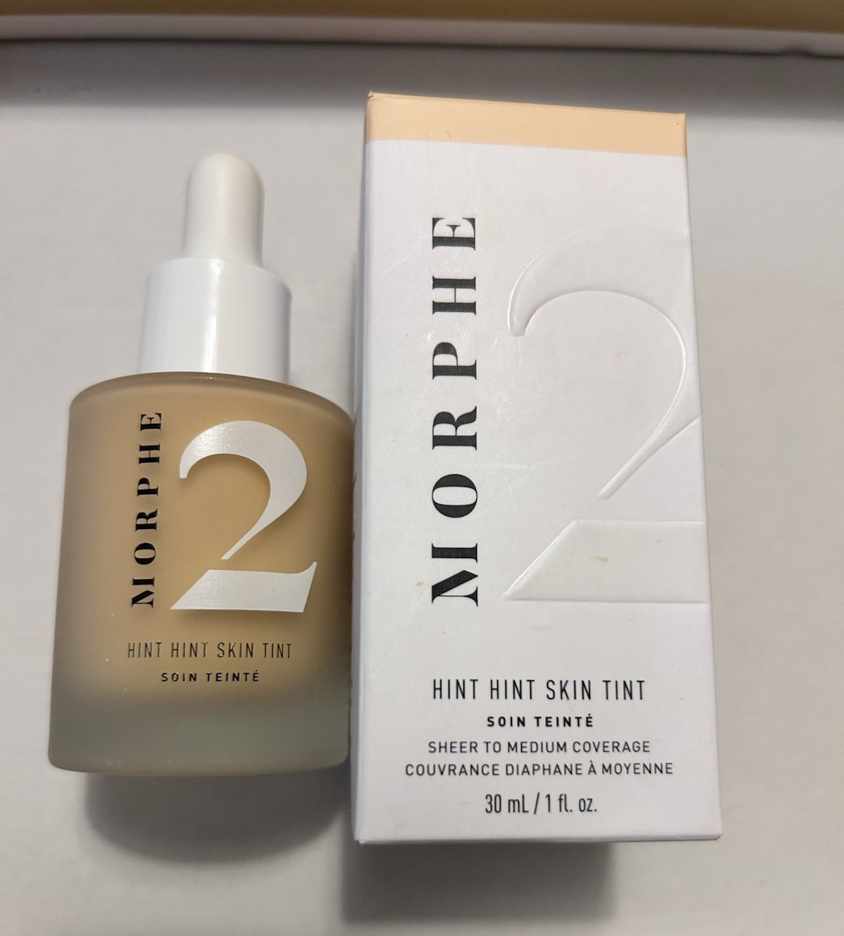 Morphe 2 Hint Hint Skin Tint Liquid Sheer Hint of medium 1 fl oz Vegan