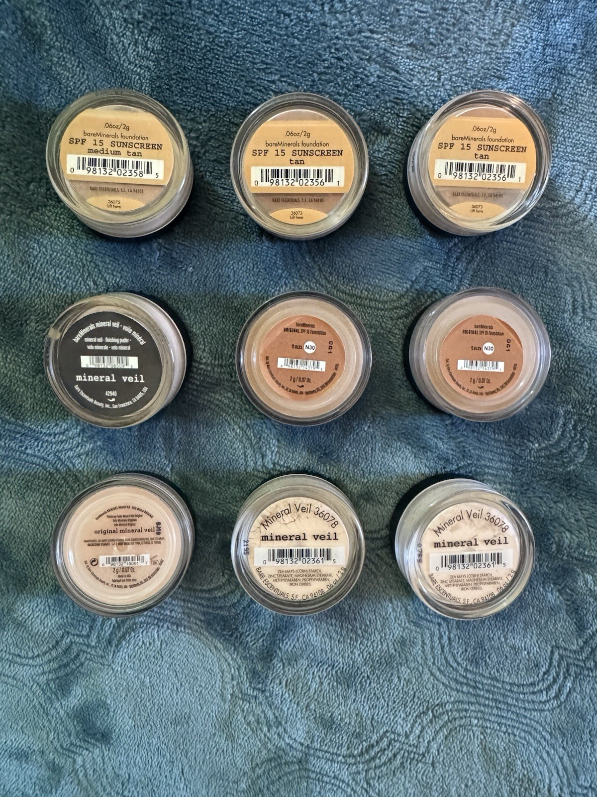 Discontinued Bare Minerals Lot 9 Sealed Tan N30, Medium Tan, Mineral Veil Vntg
