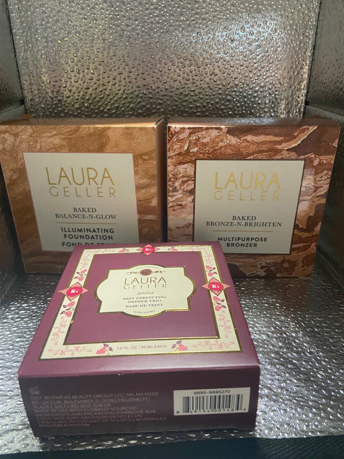 New Laura Geller Beauty Product Lot Foundation Bronzer Primer Trio Lip Liner NEW