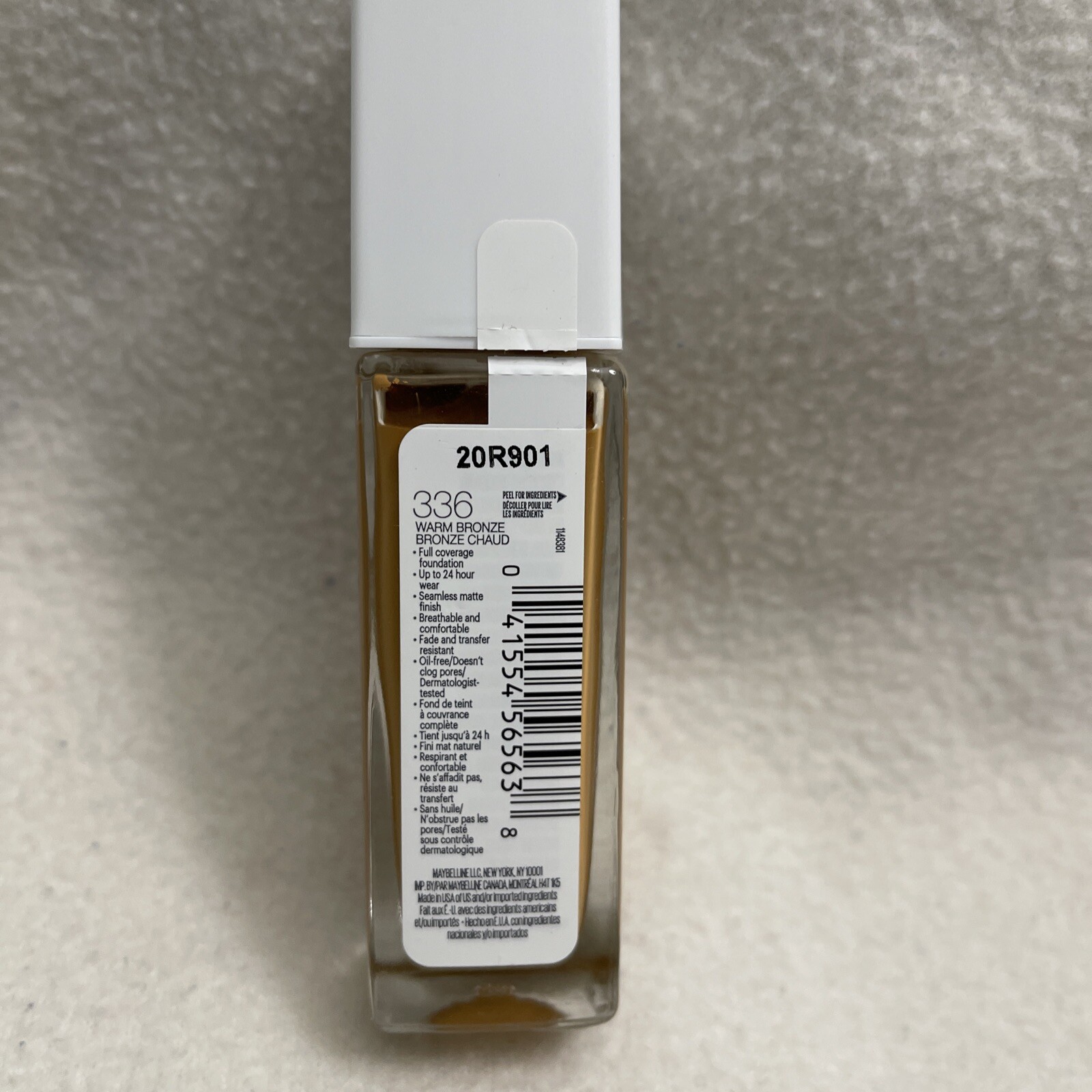 Maybelline SuperStay Full Coverage 24hr Foundation 336 Warm Bronze 1oz New