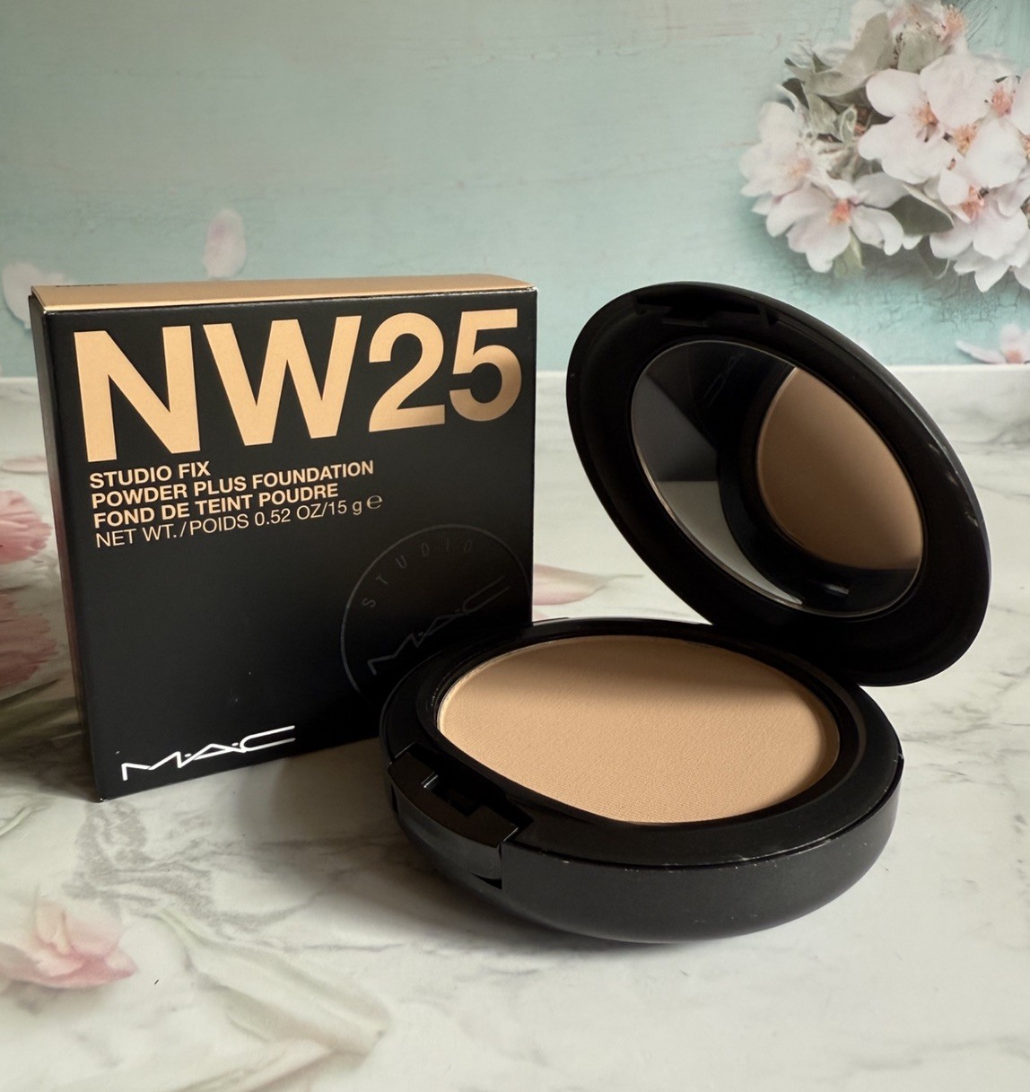 NW25 ~ MAC Studio Fix Powder Plus Foundation, Full Sz 15g ORIGINAL Formula NIB