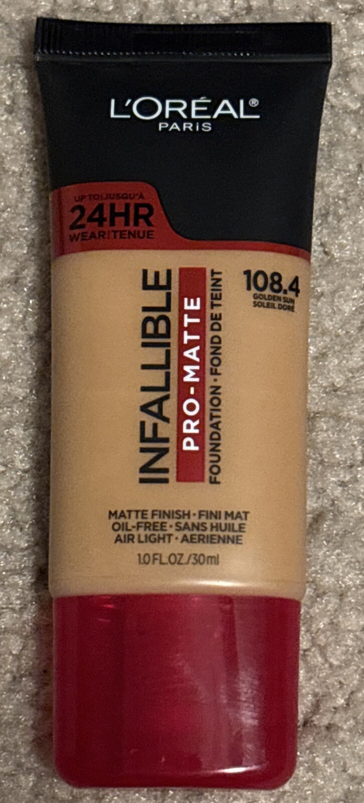 L’Oreal Paris Infallible Pro-Matte Foundation Golden Sun #108.4~ 1 fl oz New