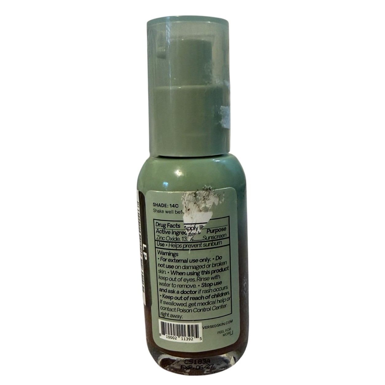 Versed Skin Solution Multi-Serum Skin Tint SPF 40 Shade 14C, 1 Fl Oz, New