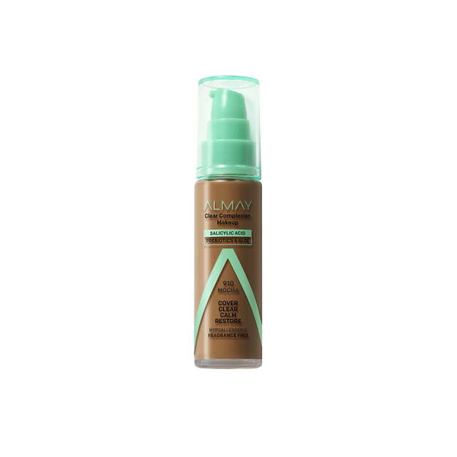 Almay Clear Complexion Acne Foundation Makeup with Salicylic Acid Mocha, 1 fl oz