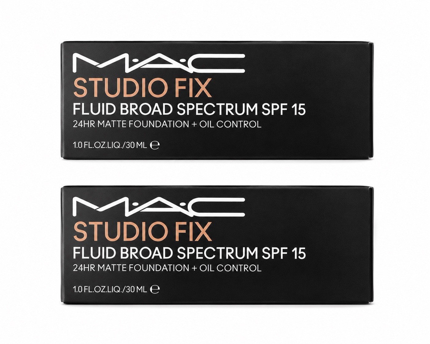 2 pcks Mac NW11 Studio Fix Fluid SPF15 24HR Matte Foundation with Oil Control