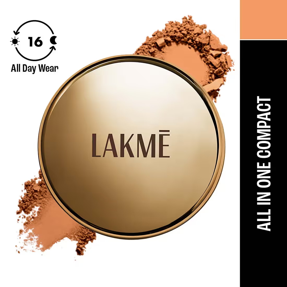 Lakme 9 to 5 Primer with Matte Powder Foundation Compact, Natural Almond, 9g