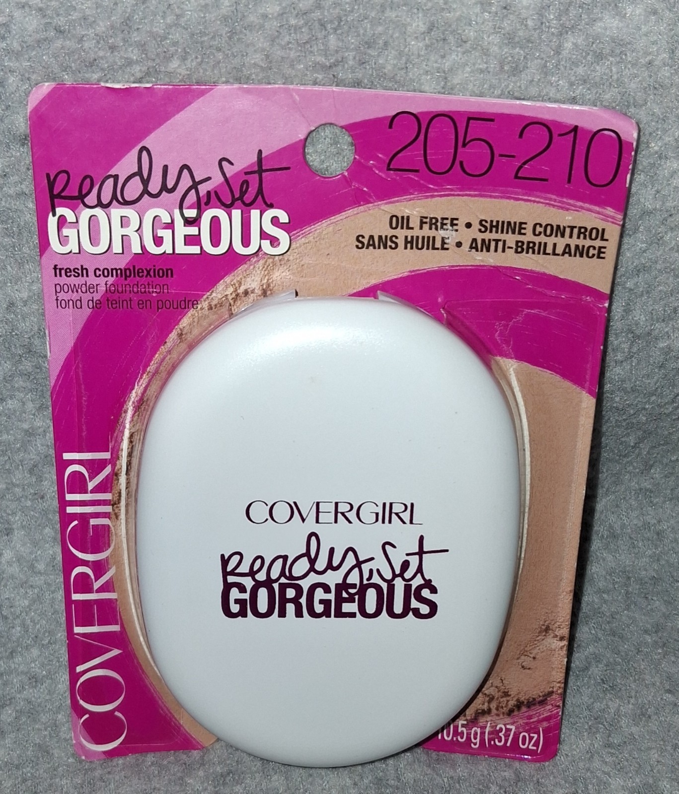CoverGirl Gorgeous Ready Set 205-210 Light Medium Powder Foundation READ DESCRIP