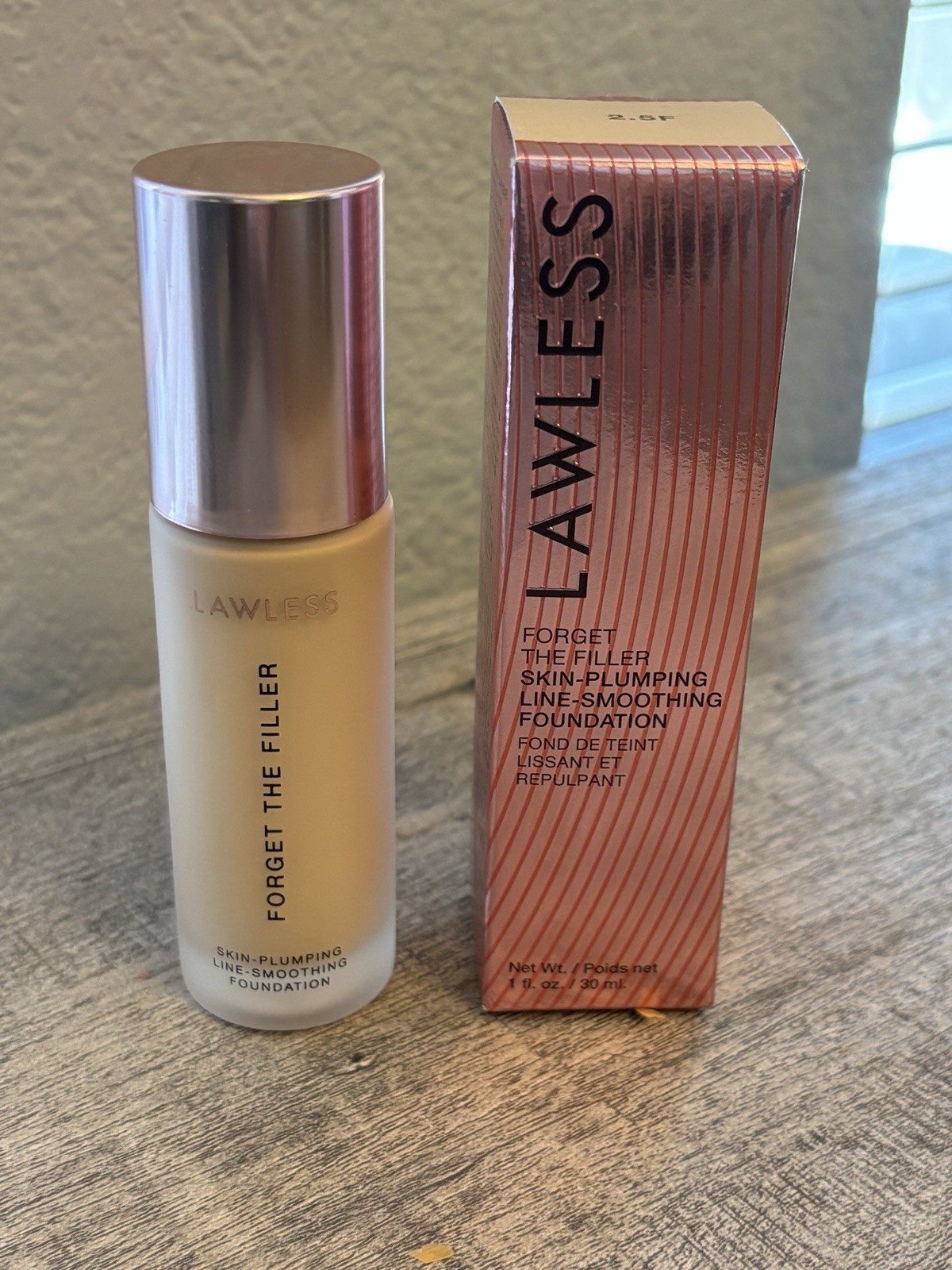 LAWLESS Forget The Filler Skin-Plumping Line-Smoothing Foundation 2.5F 1 fl oz