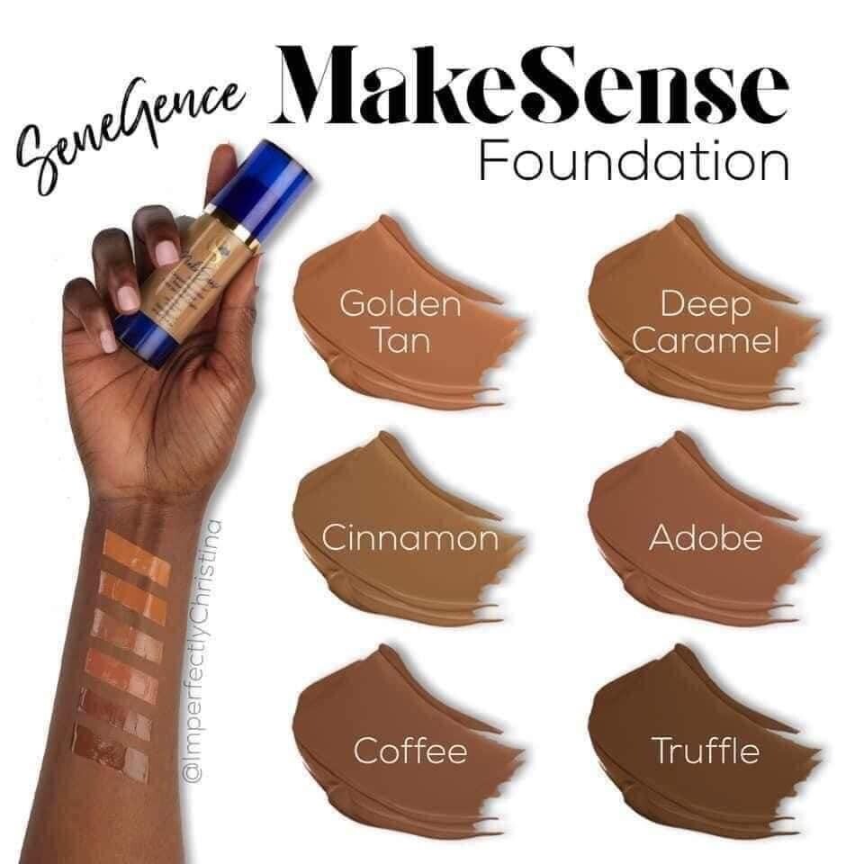 Senegence MakeSense CINNAMON Advanced Anti-Aging Foundation New Full Size 1 Oz