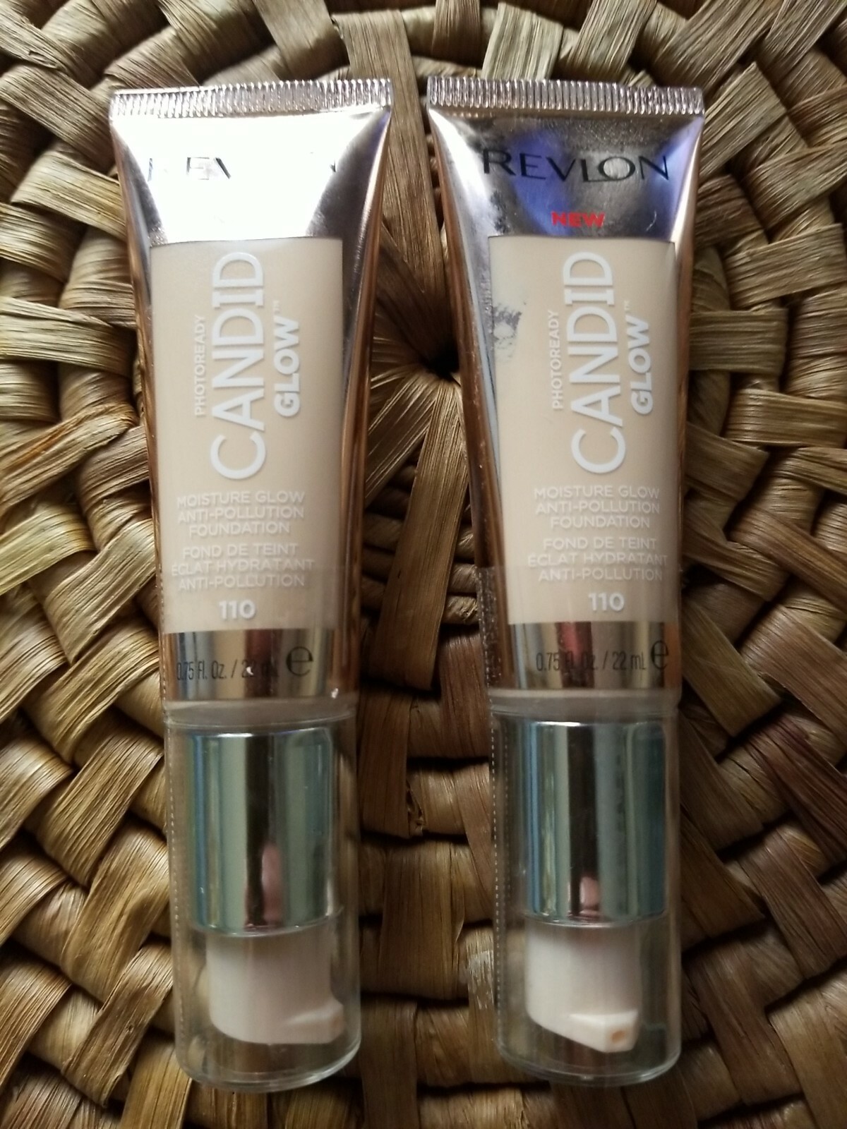 2 Revlon PhotoReady Candid Glow Moisture Glow Foundation #110 Porcelain