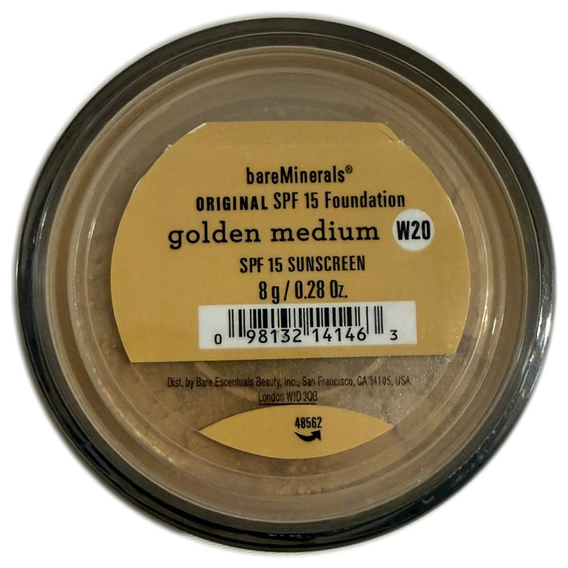 bareMinerals Original Foundation SPF 15 Golden Medium W20 8g Mineral Powder New