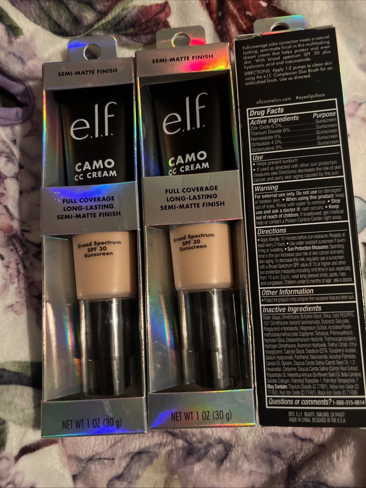 3x Elf SPF30 Camo Full Coverage Foundation~FAIR 150 C New in Box EXP;04/2027