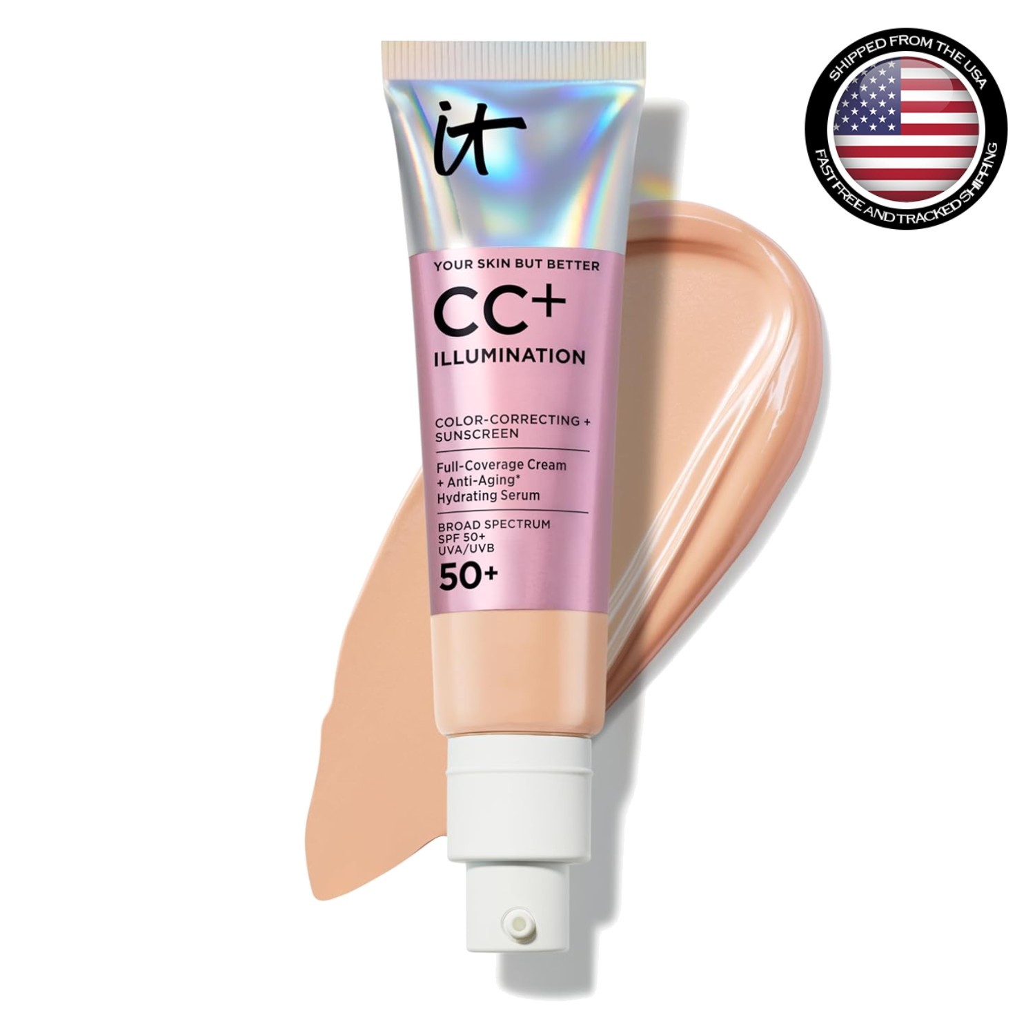 Hydrating Anti-Aging CC+ Cream – Full Coverage, SPF 50+ for Normal to Dry Skin