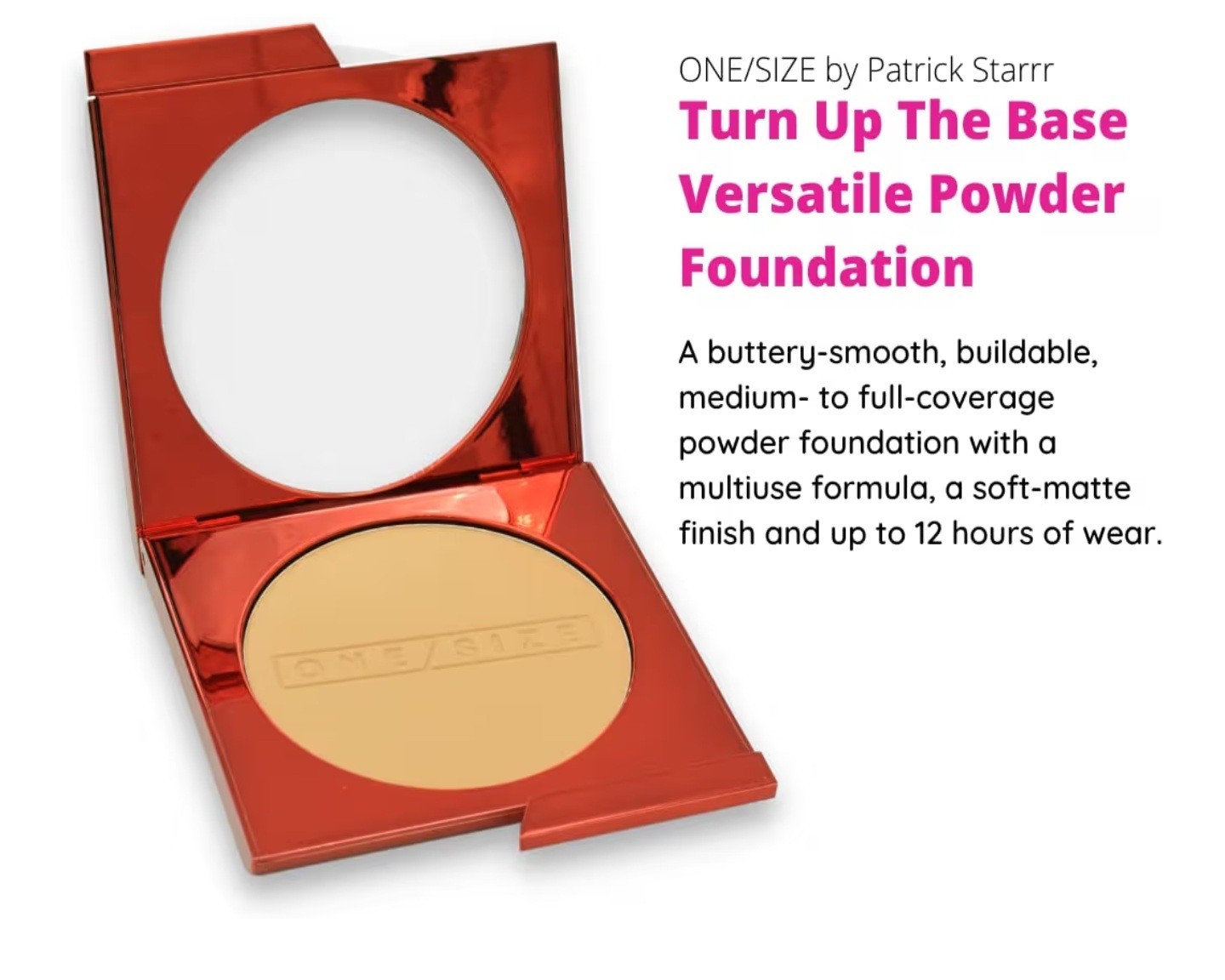 ONE/SIZE Turn Up The Base Versatile Powder Foundation LIGHT 4G GOLDEN UNDERTONES