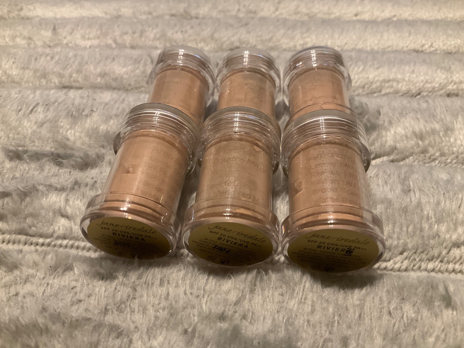 Jane Iredale Amazing Base Loose Mineral Powder Riviera X6 loose pods 0.37 oz NEW