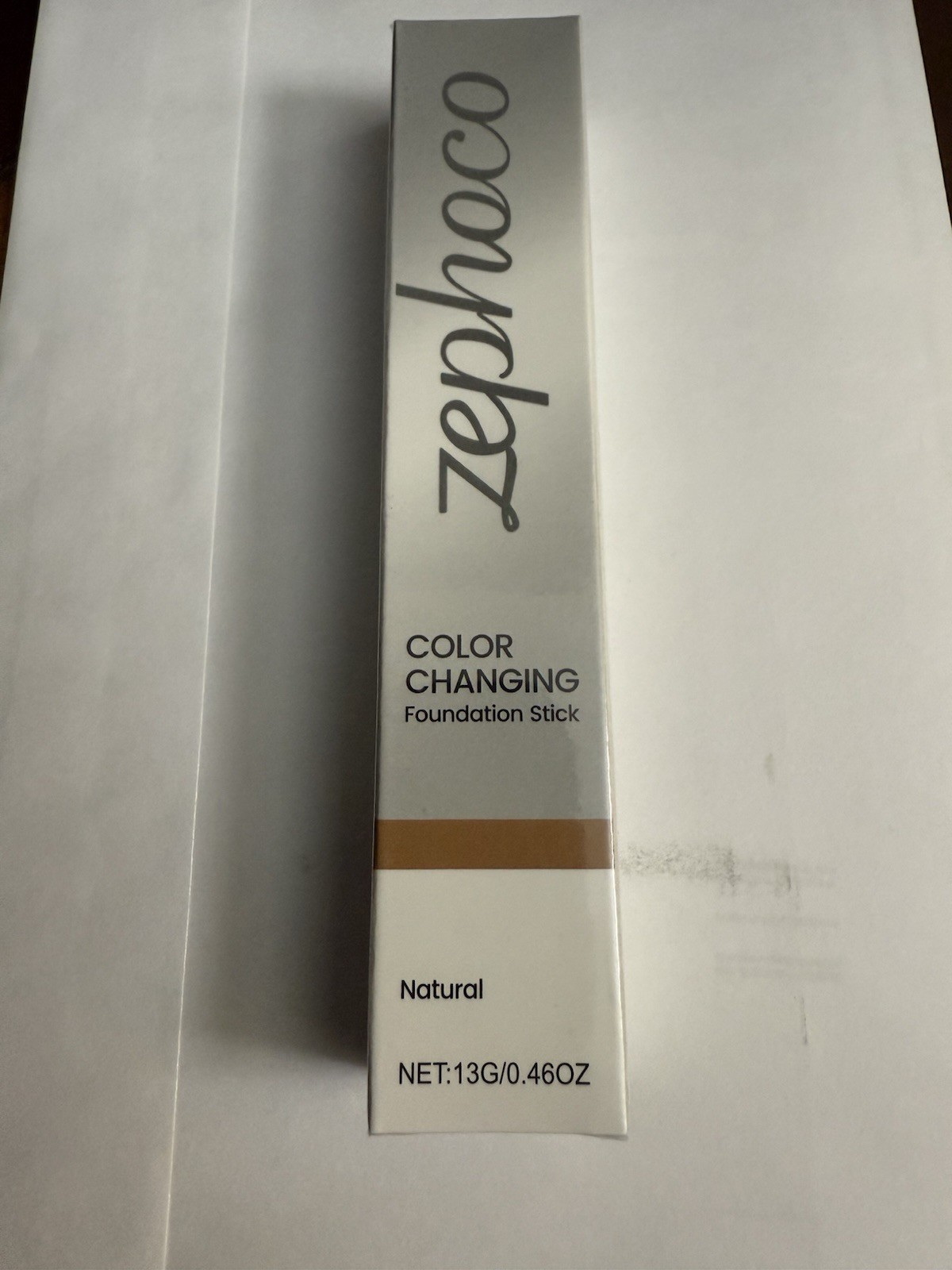 Zephoco Color Changing Foundation Stick Natural New In Sealed Box .46oz