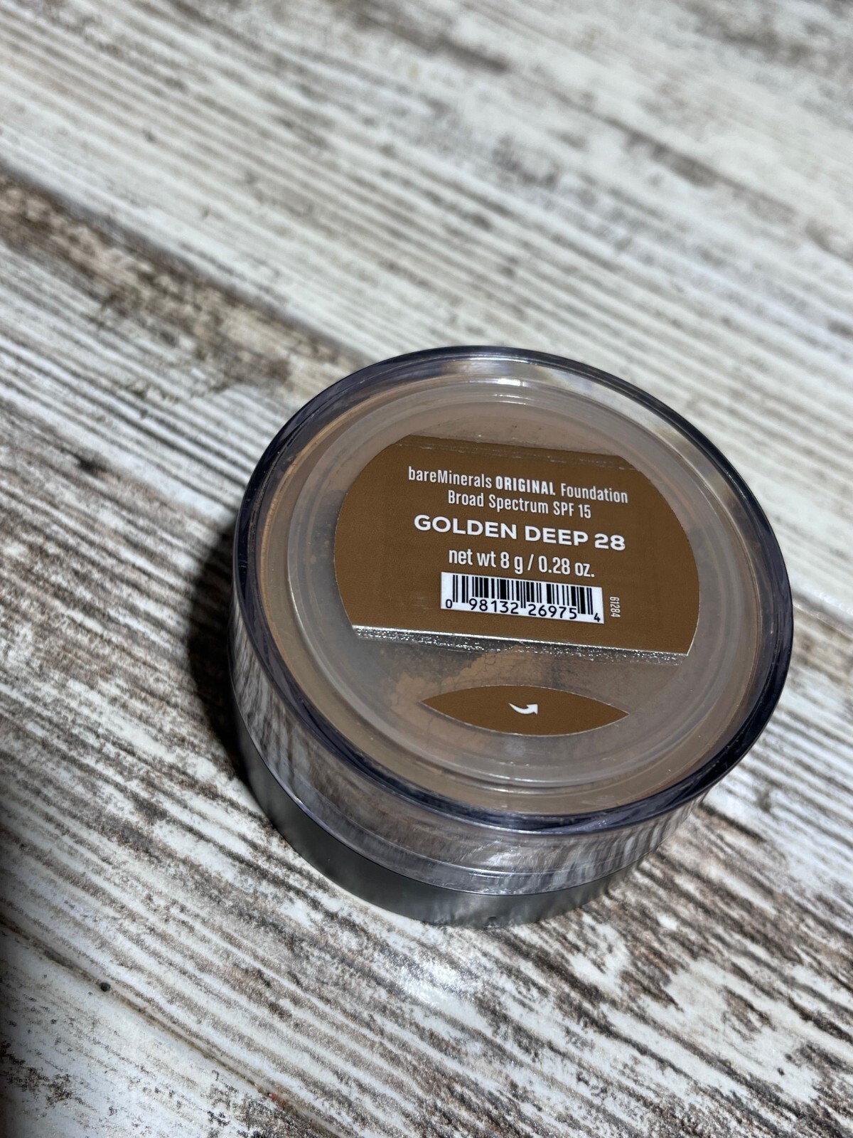 bareMinerals Original SPF 15 Foundation – 28 Golden deep , 0.28 oz Sealed New